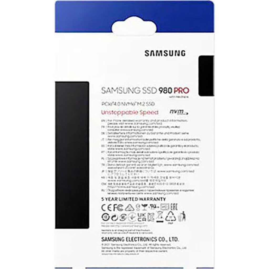 Samsung interne SSD »980 PRO Heatsink SSD 1TB + God of War Ragnarök PlayStation 5«, Anschluss PCIe Gen 4.0 x4