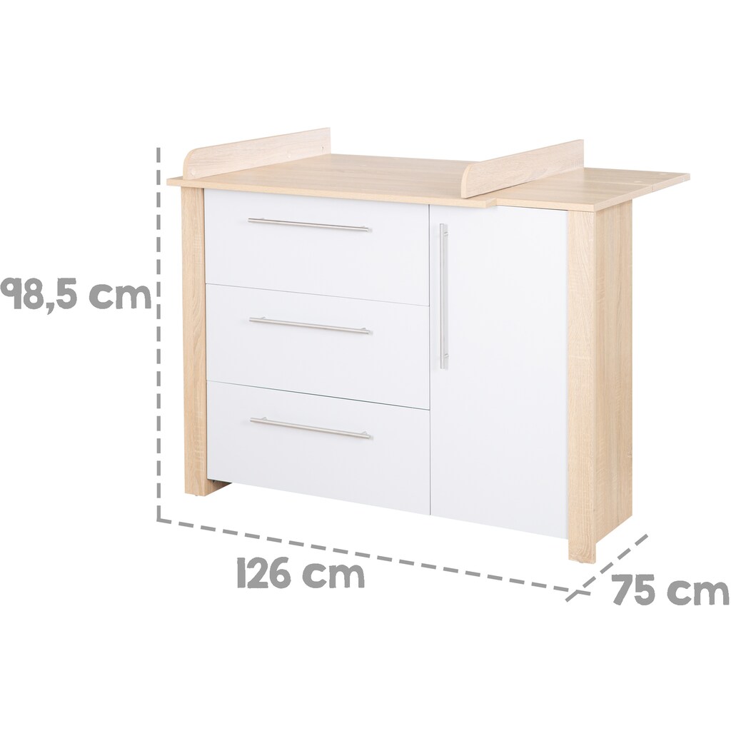 roba® Babyzimmer-Komplettset »Matilda«, (Set, 3 St., Gitterbett, Wickelkommode, Kleiderschrank)