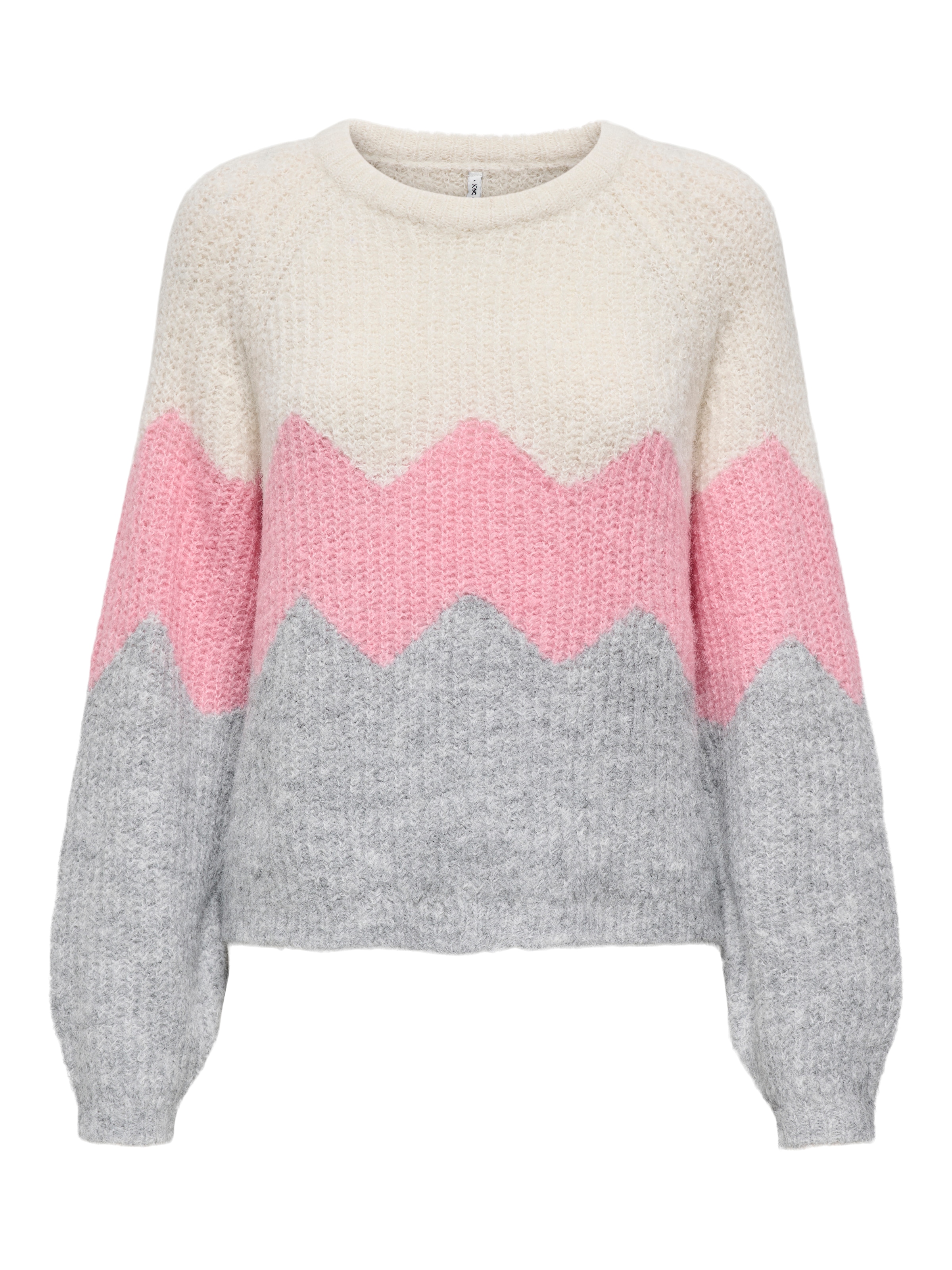 ONLY Strickpullover "ONLMAE LIFE LS ZIGZAG O-NECK KNT" günstig online kaufen