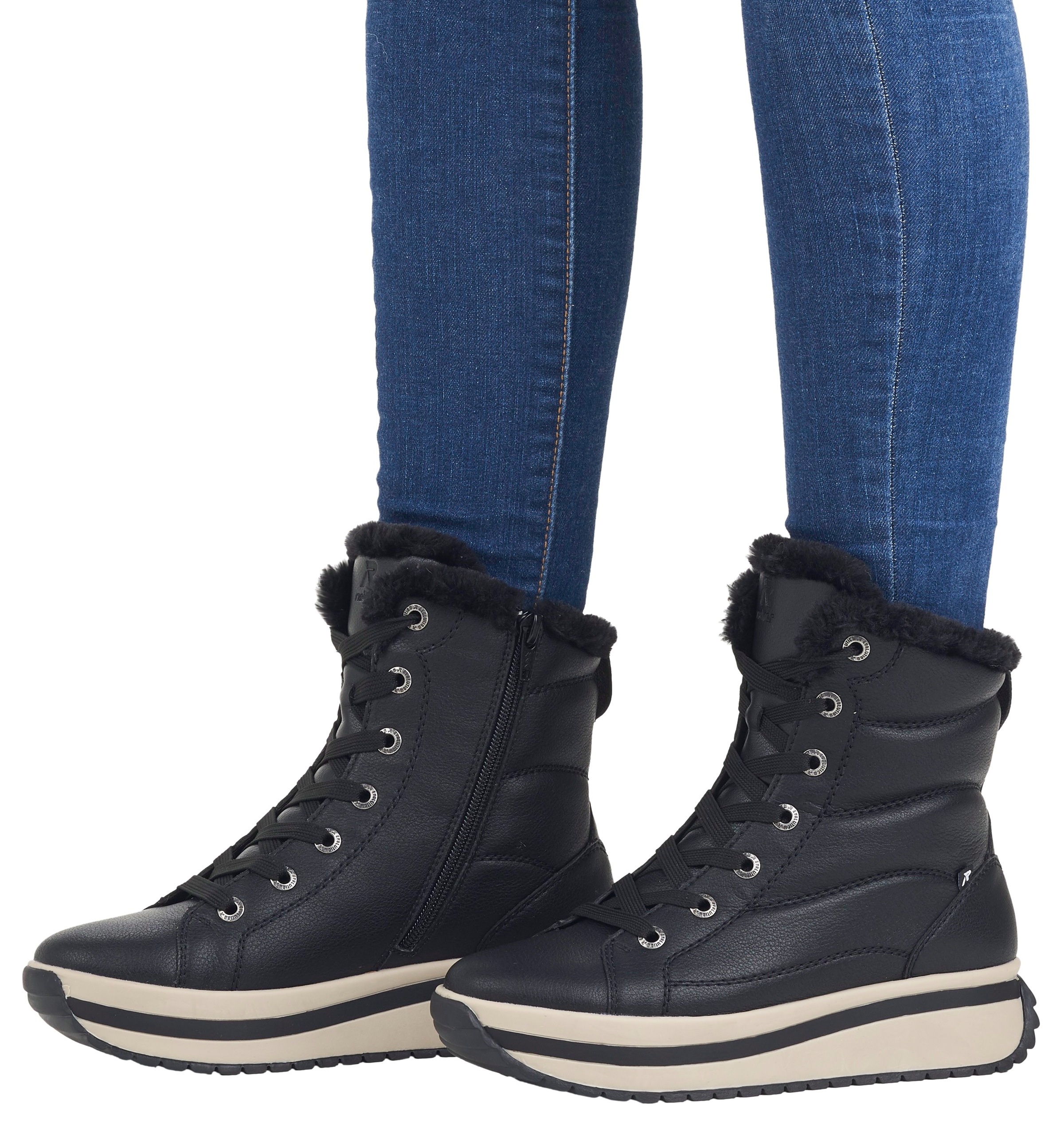 Rieker EVOLUTION Winterboots, Schnürboots, Stiefelette mit praktischem Innenreißverschluss