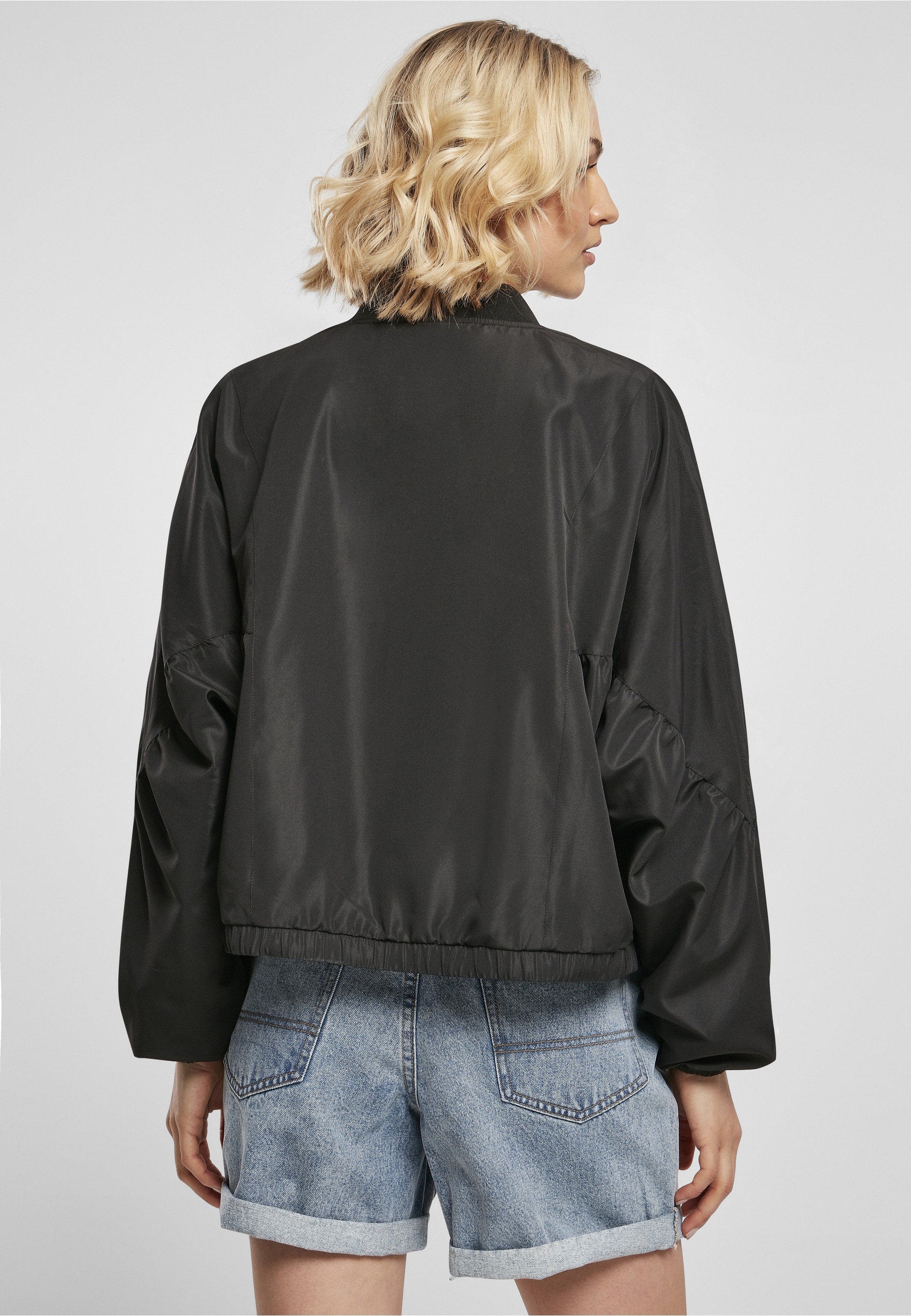 URBAN CLASSICS Anorak »Urban Classics Damen Ladies Recycled Batwing Bomber Jacket« 1 Stk. tlg. ohne Kapuze