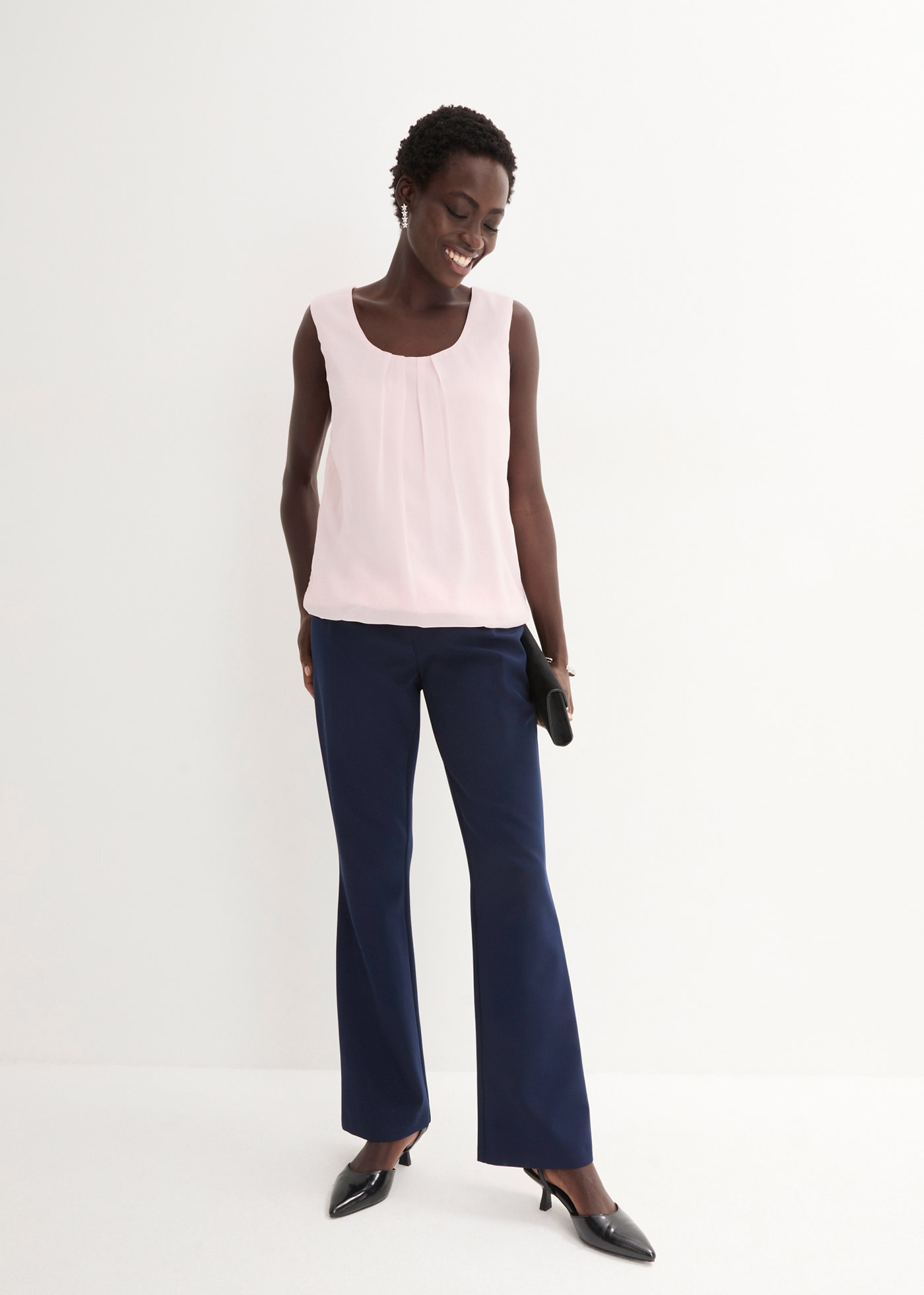 bonprix Blusentop lockerer Schnitt, für Frühjahrsmode und Sommermode, aus Polyester