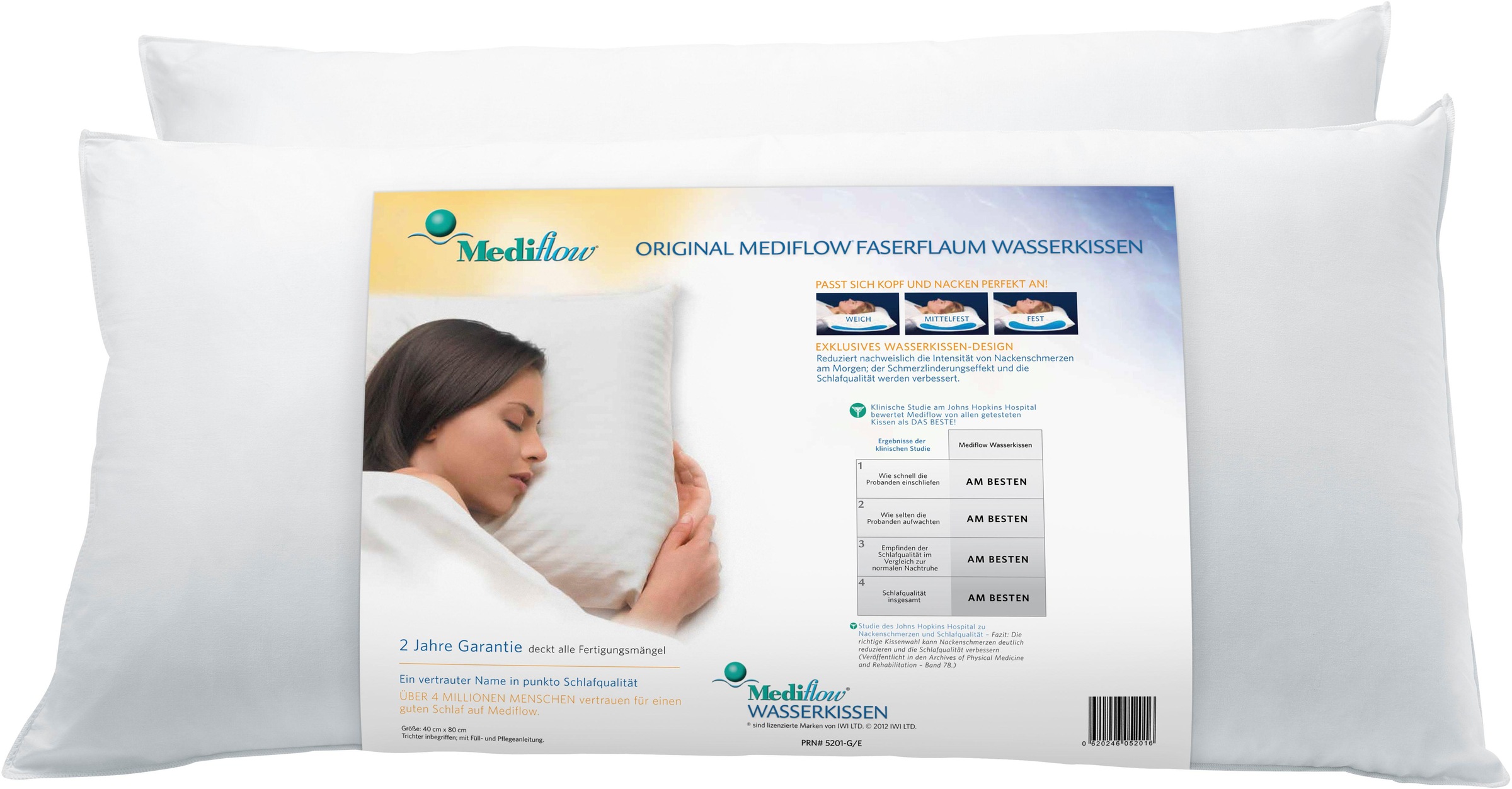 Mediflow Wasserkissen "Mediflow Original Wasserkissen 5201 Doppel-Pack 40x8 günstig online kaufen