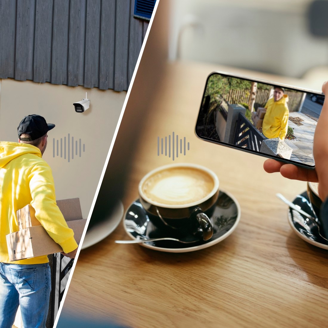 Hama Überwachungskamera »WLAN-Überwachungskamera außen Full HD mit Nachtsicht IP54« Bewegungsmelder, Gegensprechfunktion, Privatmodus, microSD bis 128 GB