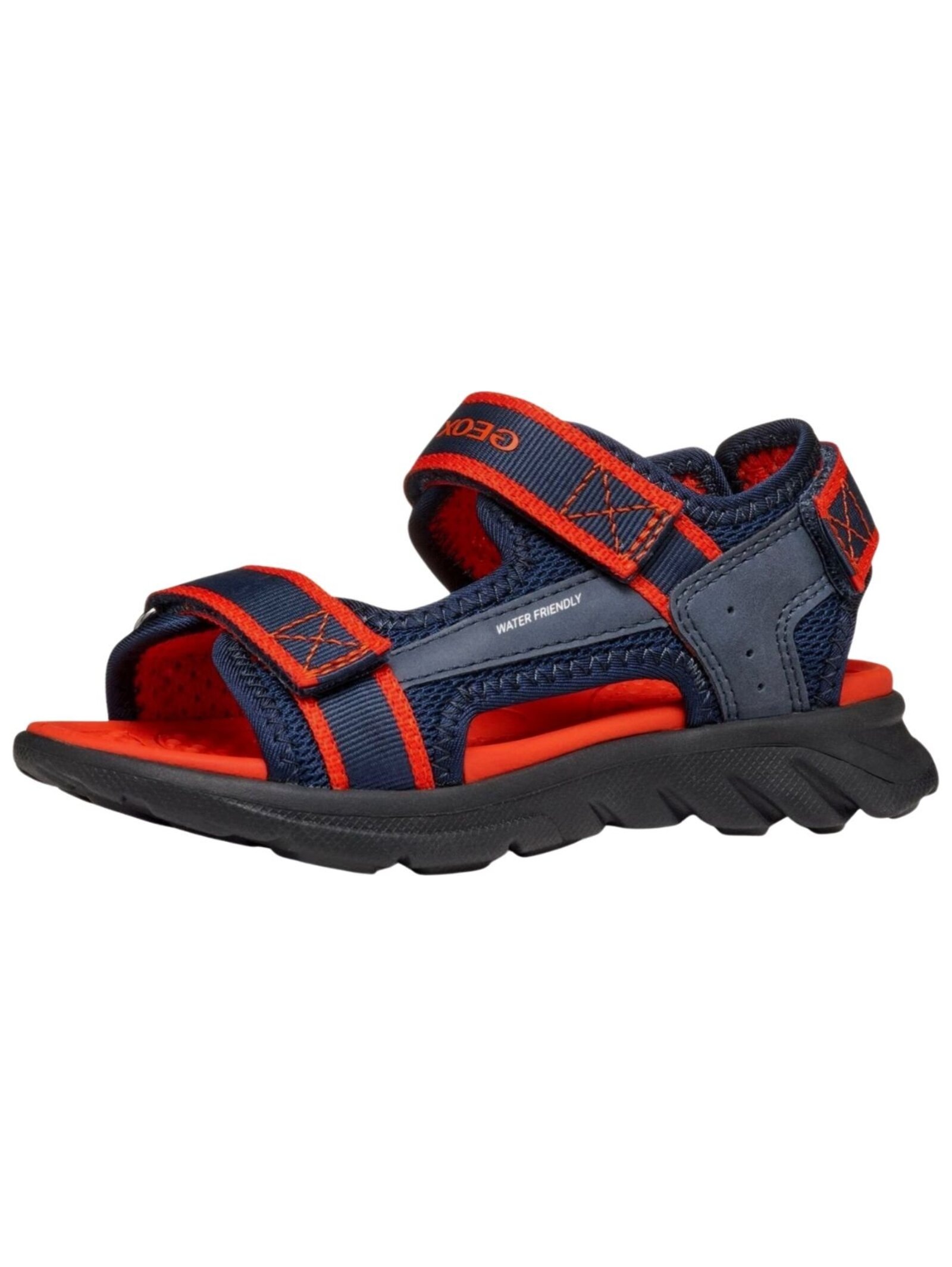 GEOX Jungen Sandale "Geox Sandalen Lederimitat/Mesh", Gr. 27, blau, Lederimitat, Textil, Schuhe