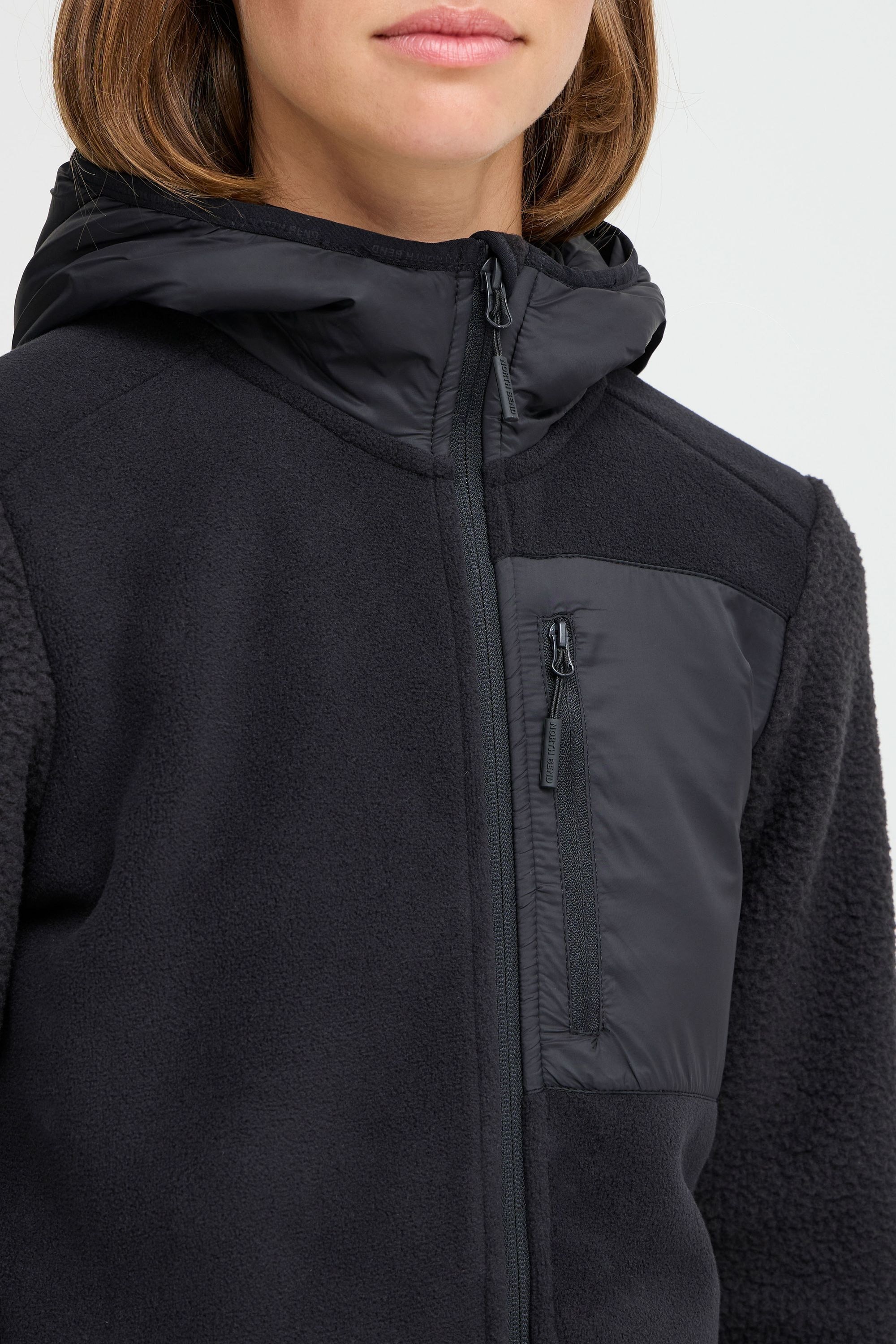 North Bend Fleecejacke »Fleecejacke NBMattea W«, mit Kapuze