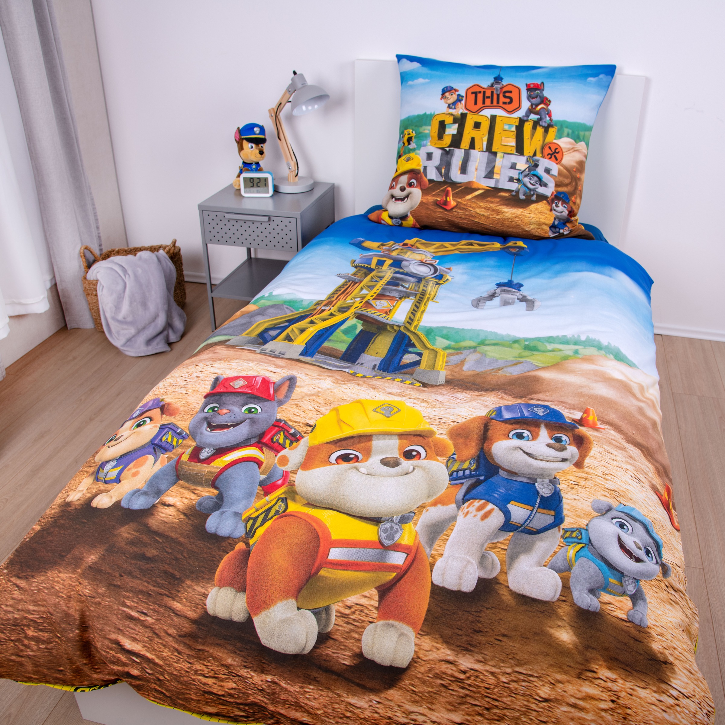 PAW PATROL Bettwäsche "Paw Patrol Rubbel&Crew" 2 Stk. tlg. Wendebettwäsche günstig online kaufen