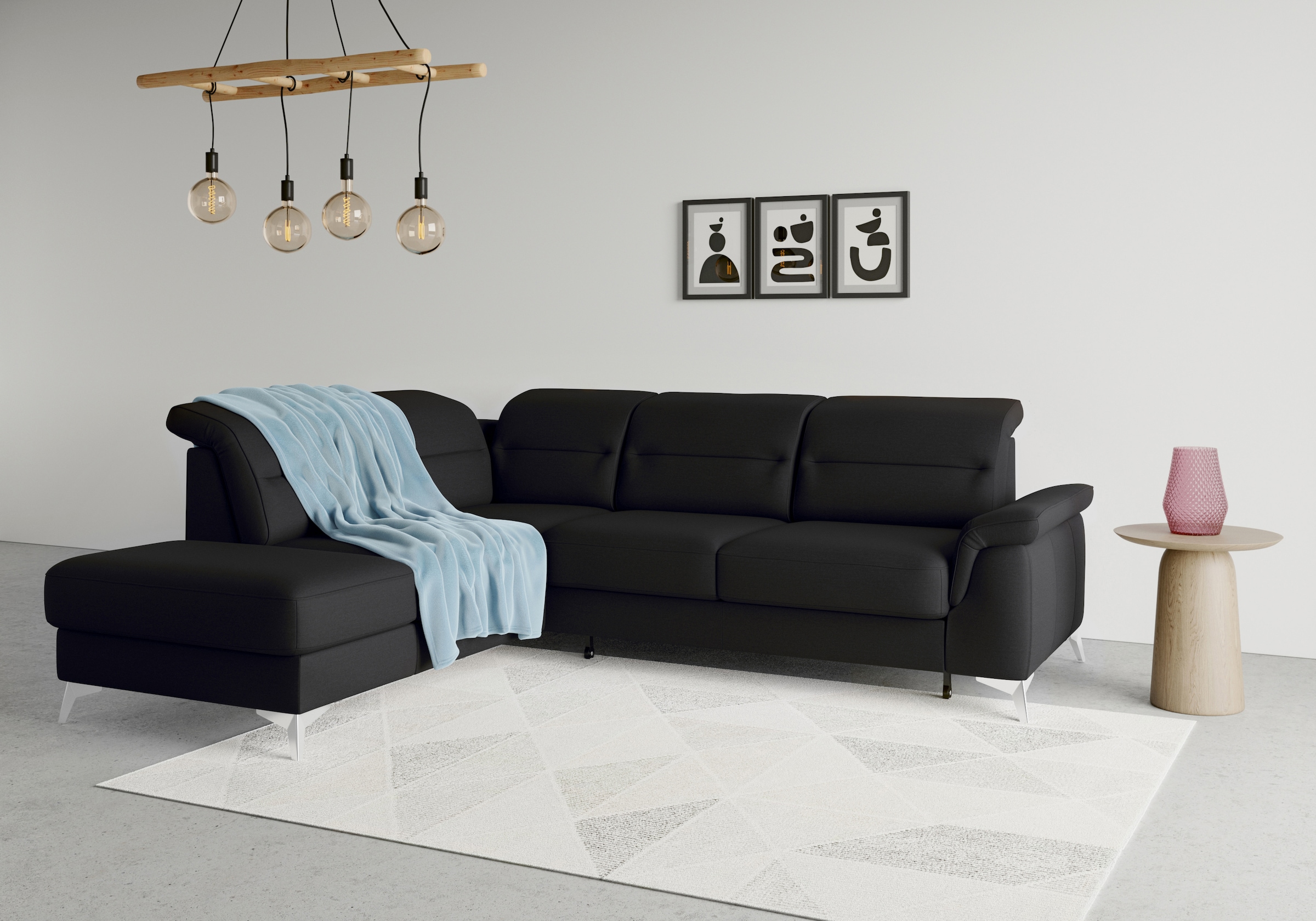 sit&more Ecksofa "Sinatra L-Form", mit Ottomane, optional mit Kopfteilverst günstig online kaufen