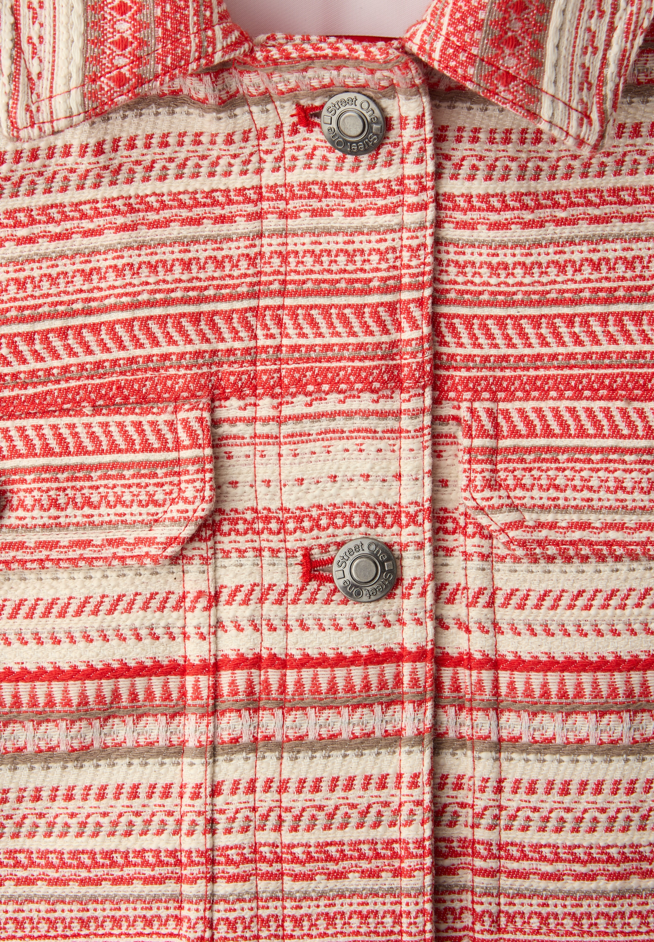 STREET ONE STUDIO Blouson ohne Kapuze mit buntem Streifenmuster