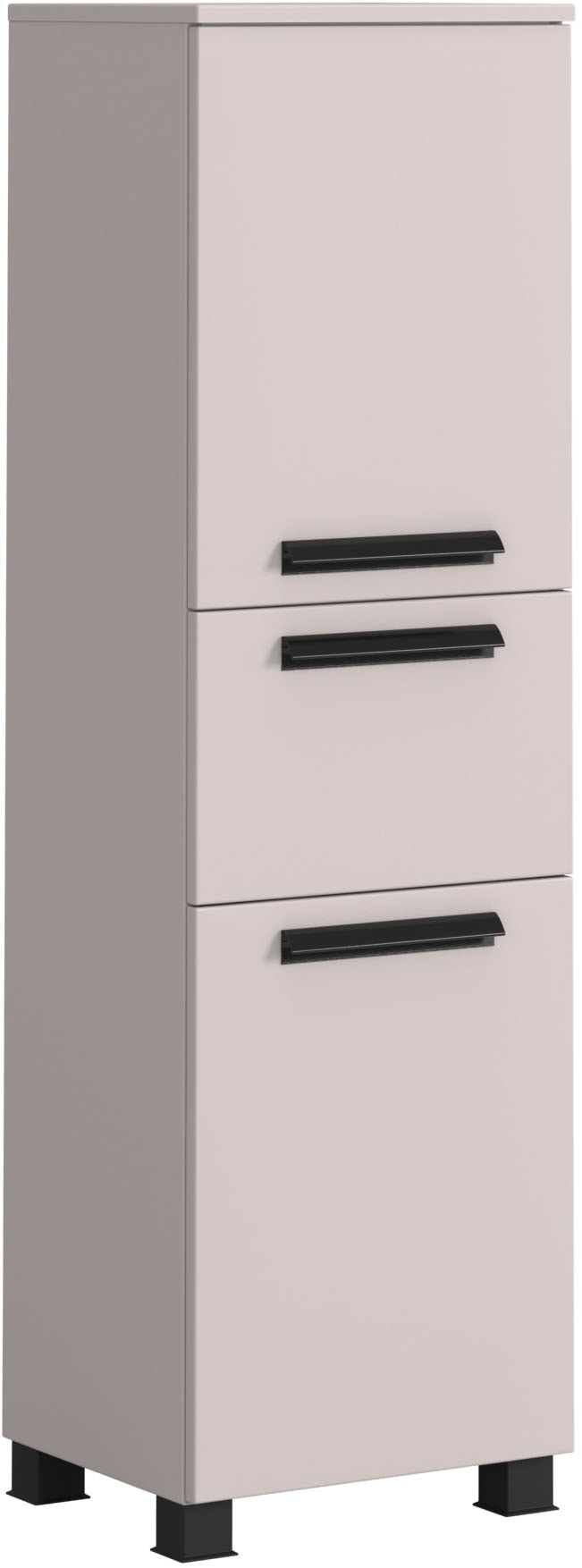 welltime "SALVADA, Midischrank 40 cm, gedämpfte Scharniere, Softclose" Kaschmir, Front und Korpus aus hochwertigen MDF, Anti-Finger-Print