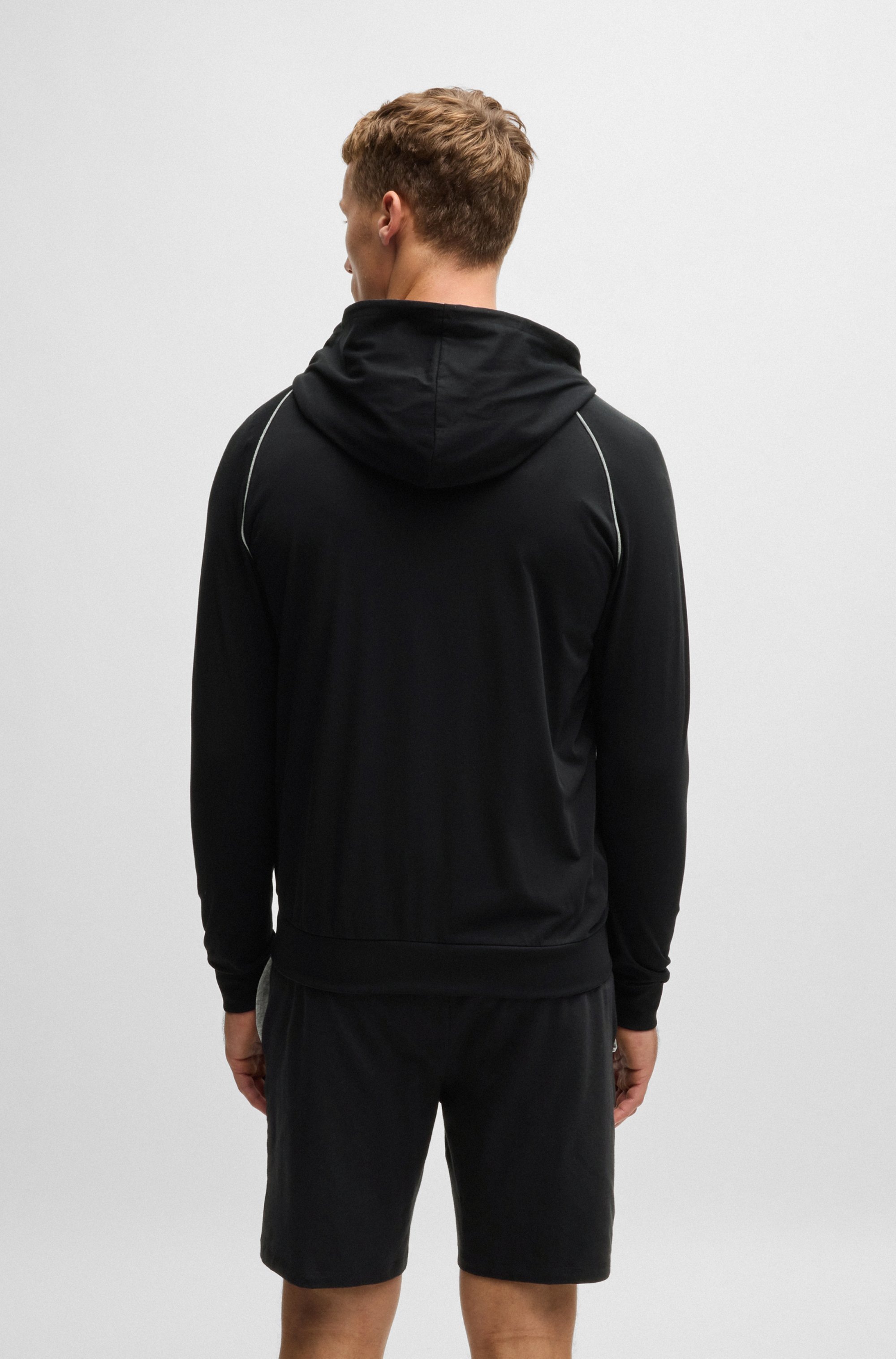 BOSS Kapuzensweatjacke "Mix&Match Jacket H", mit BOSS Stickerei auf der Bru günstig online kaufen