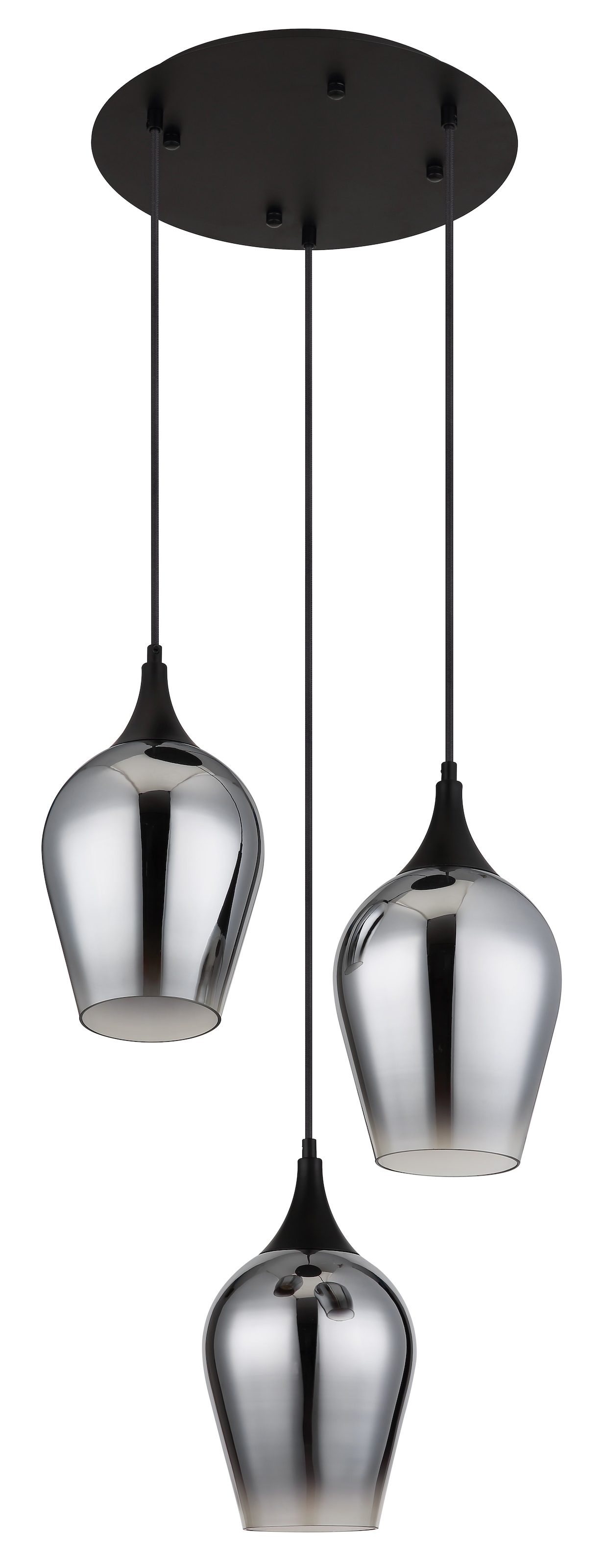 GLOBO LIGHTING Hängeleuchte »LAVUS«, Leuchtmittel E27 | ohne Leuchtmittel, Hängelampe/Pendelleuchte/Glas rauchfarben/Höhe kürzbar/Esstisch