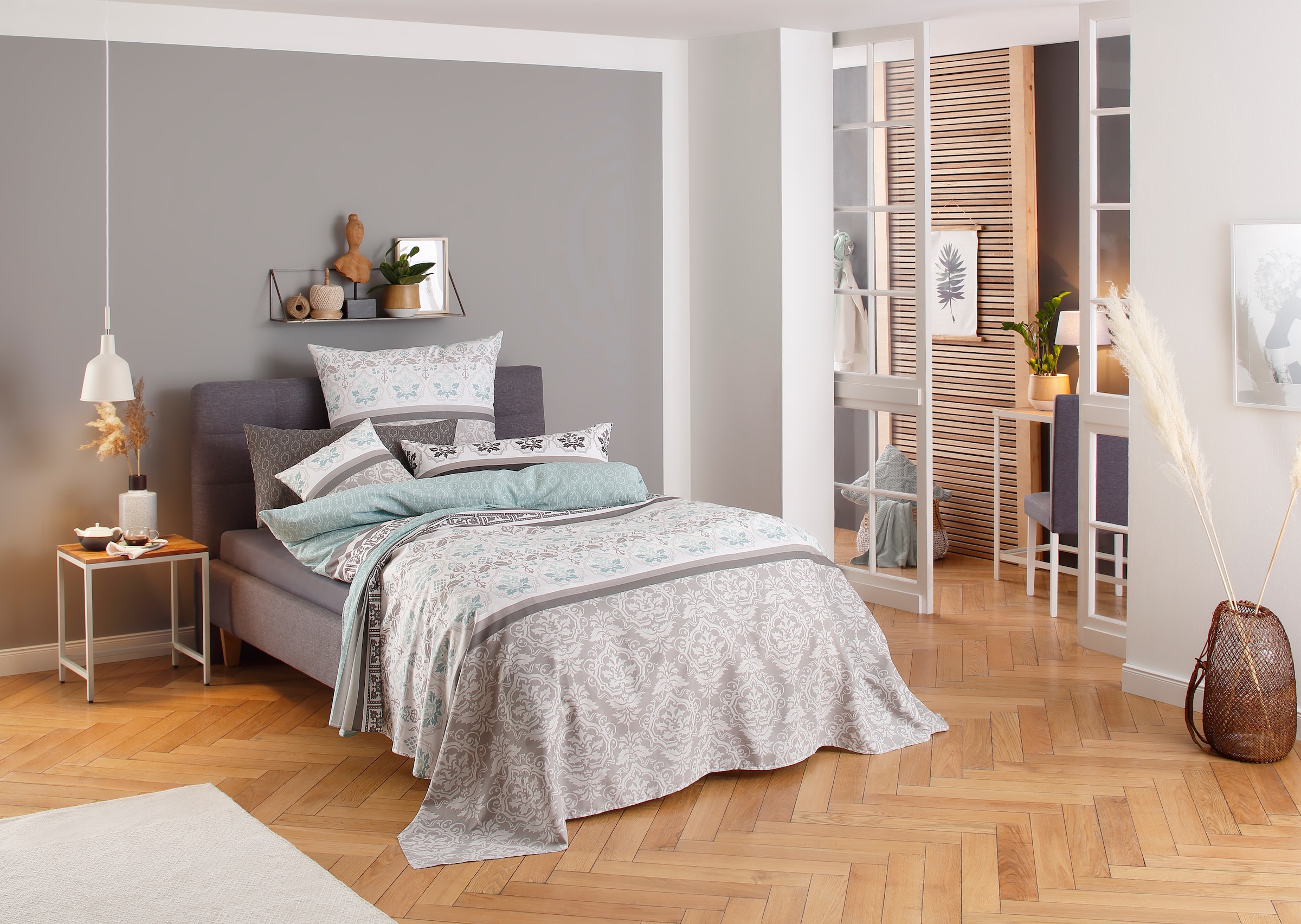 Home affaire Tagesdecke »Cremona leichte Tagesdecke, Wohndecke, Überwurf für Bett oder Sofa, Material 100% Baumwolle, Einzelbett, Doppelbett, Melangeoptik, Ornamente, Kinder- und Erwachsenendecke«