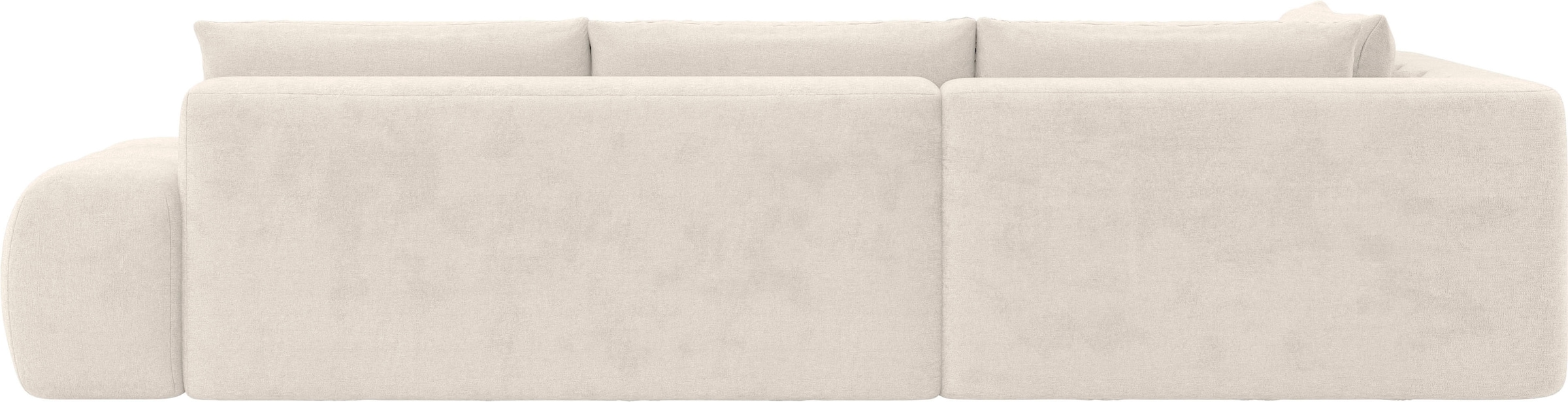 INOSIGN Ecksofa »AZITA Designsofa, elegant und bequem L-Form, Bubble-Optik«, lose Rückenkissen, traumhafte Steppung, Maße B/T/H: 352/210/72 cm