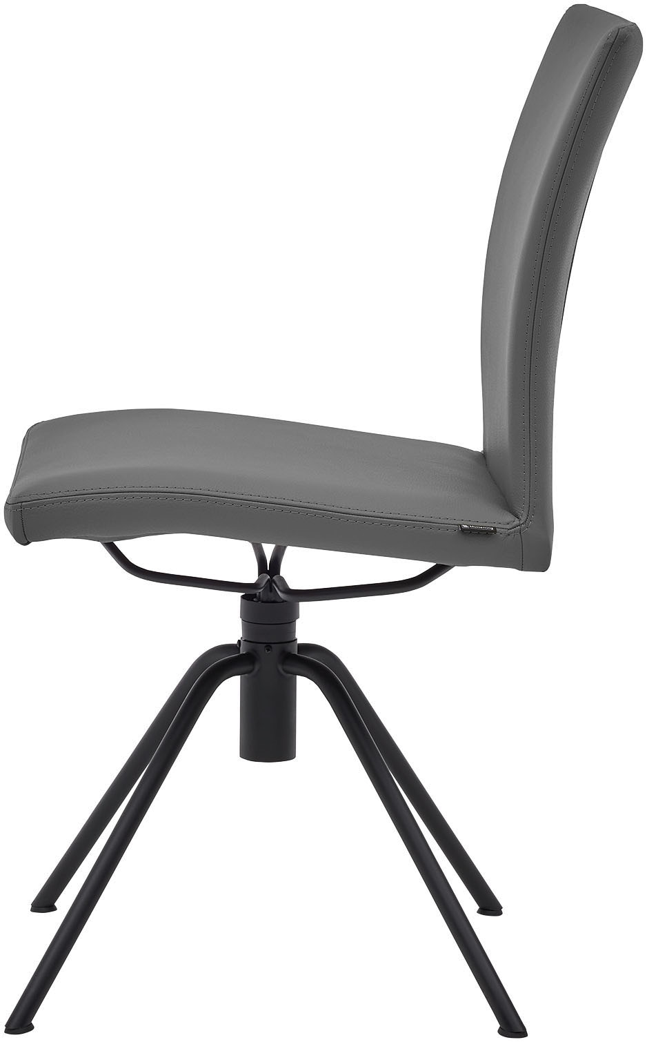Musterring Polsterstuhl »Helmond 6700«, (Set), 2 St., Echtleder, Drehgestell in schwarz inkl. Rückholfunktion, ohne Armlehne