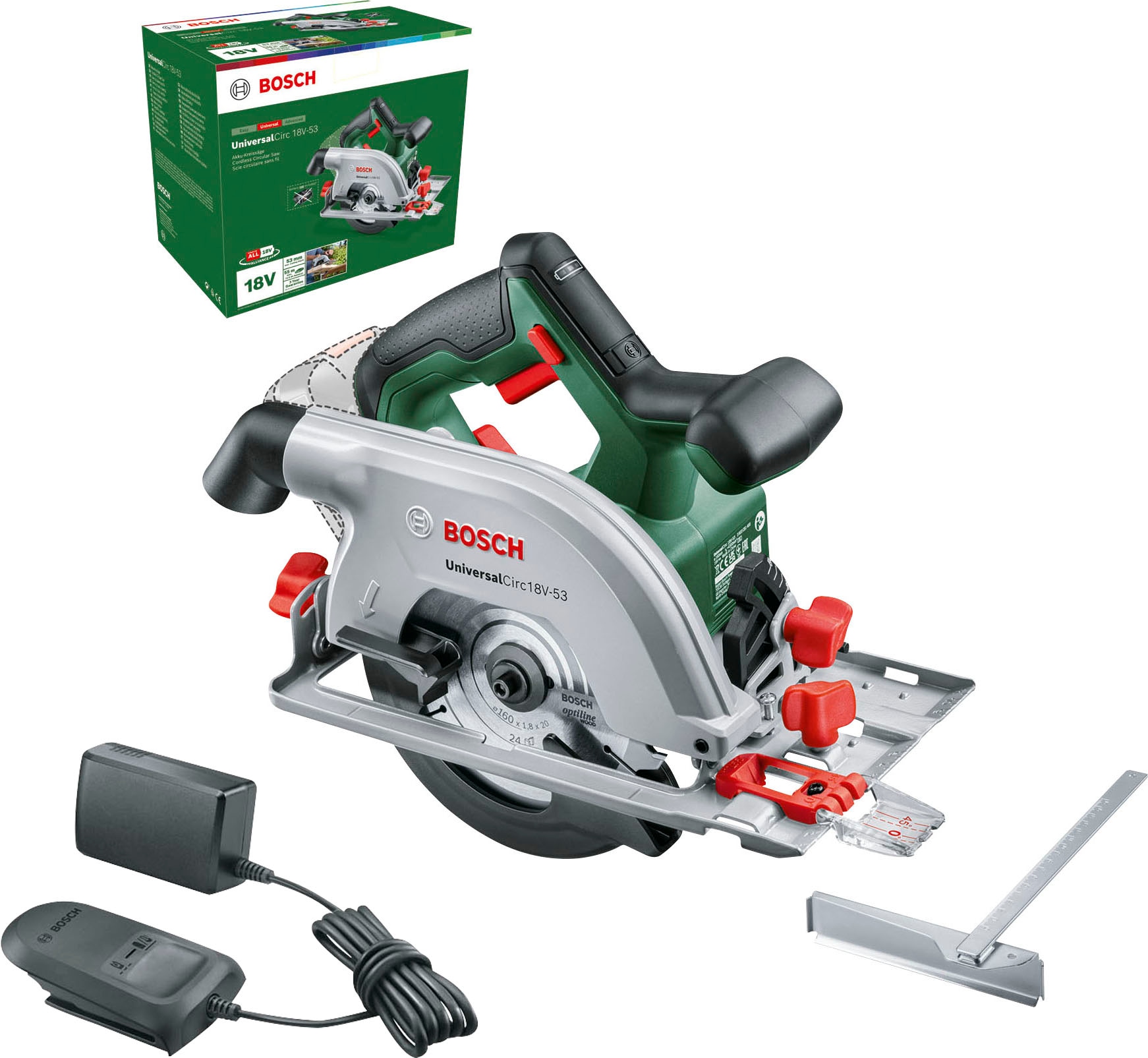 Bosch Home & Garden "UniversalCirc 18V-53" Set, inkl. Akku und Ladegerät