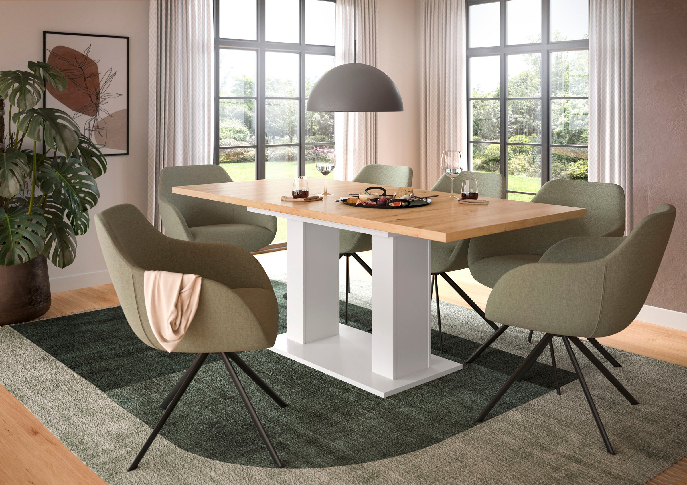 INOSIGN Esstisch "Motus, ausziehbar 150 -190 cm, inklusive 40 cm Einlegepla günstig online kaufen