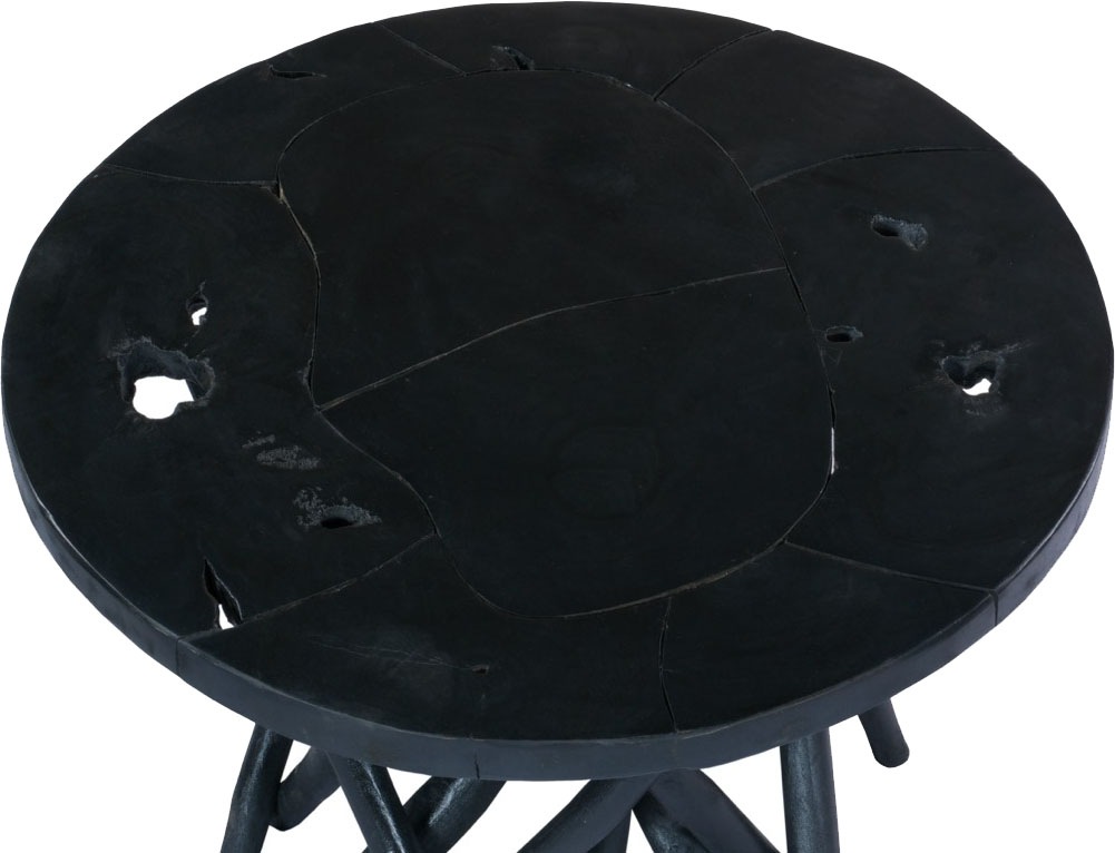 Kayoom Beistelltisch »Radix 625, hochwertiges Teakholz, Natur-Design«, (1 St.), Hochwertiges Teakholz, stabile Bauweise, detailreiche Handarbeit