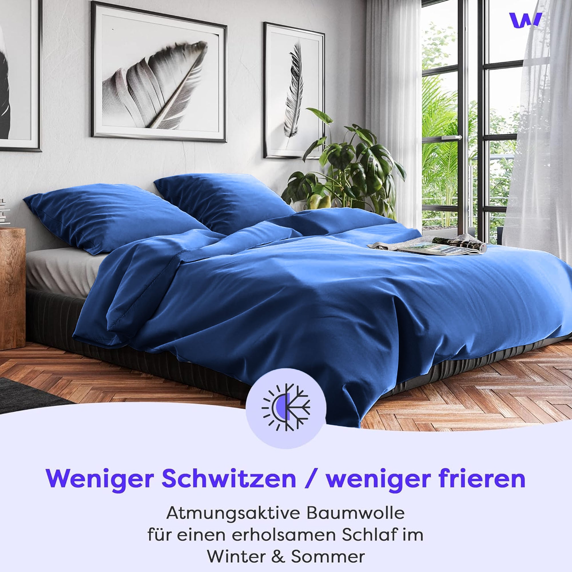 Wolkenfeld Bettwäsche »Renforcé Bettwäsche Baumwolle - Natürlich weiches Schlafgefühl« 2 tlg. tlg. 135x200 cm, 155x220 & Übergrößen I inkl. Kissenbezüge 80x80 I uni