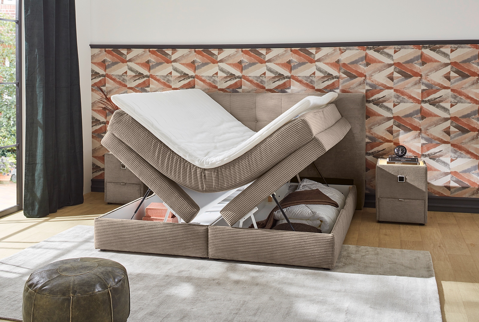 Jockenhöfer Gruppe Boxspringbett »Amy«, mit Bettkasten und Kaltschaum-Topper, erhältlich in 140 & 180cm Breite