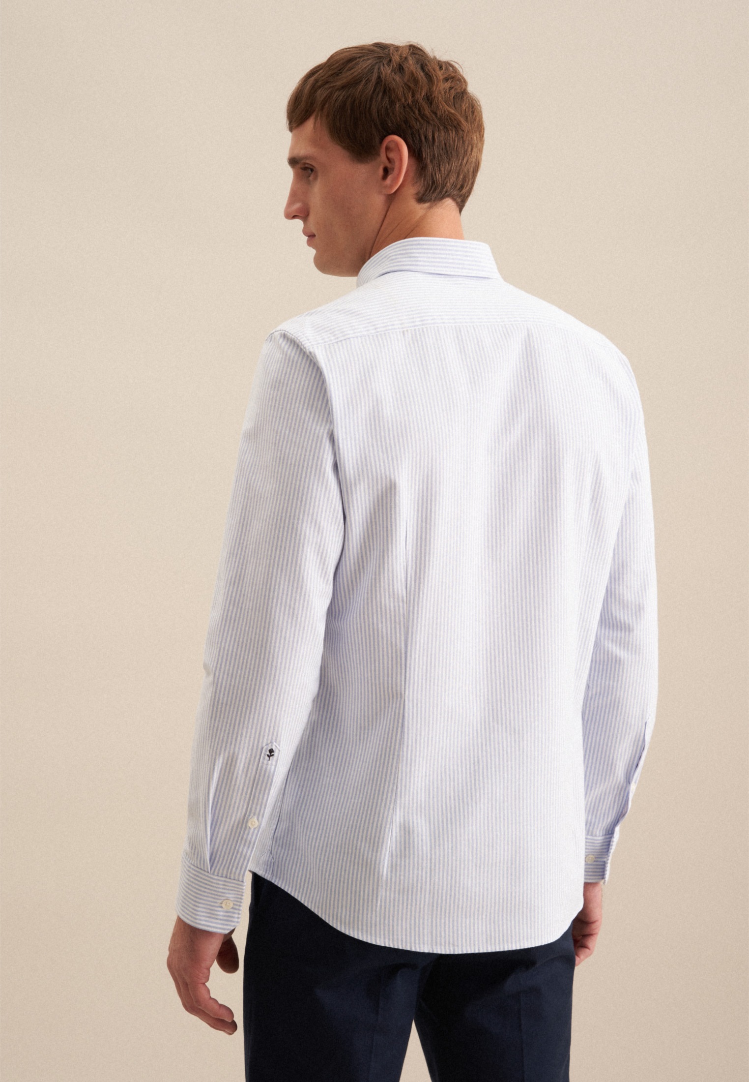 seidensticker Businesshemd, Slim Button-Down-Kragen Gestreift günstig online kaufen