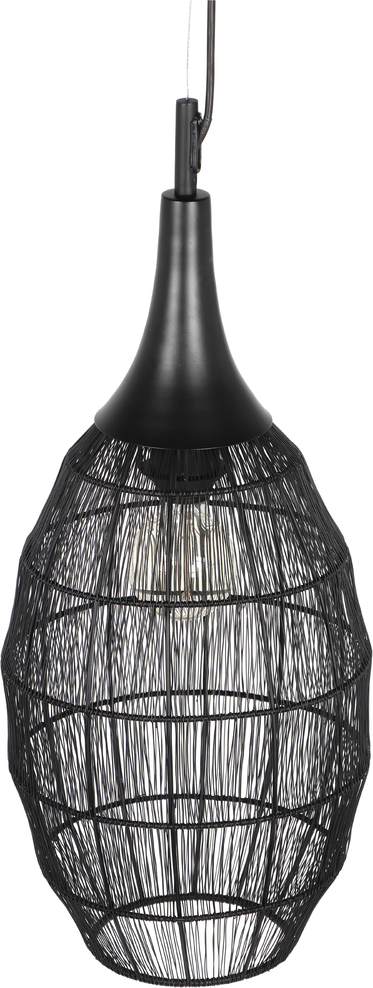 TRIO Leuchten Pendelleuchte »SORAYA, 1-flammige Hängelampe mit Drahtgeflecht Lampenschirm« E27 1 Stk. warmweiß - kaltweiß exkl 1xE27 max 10W Höhe bis 150 cm einstellbar Hängeleuchte Wohnzimmer