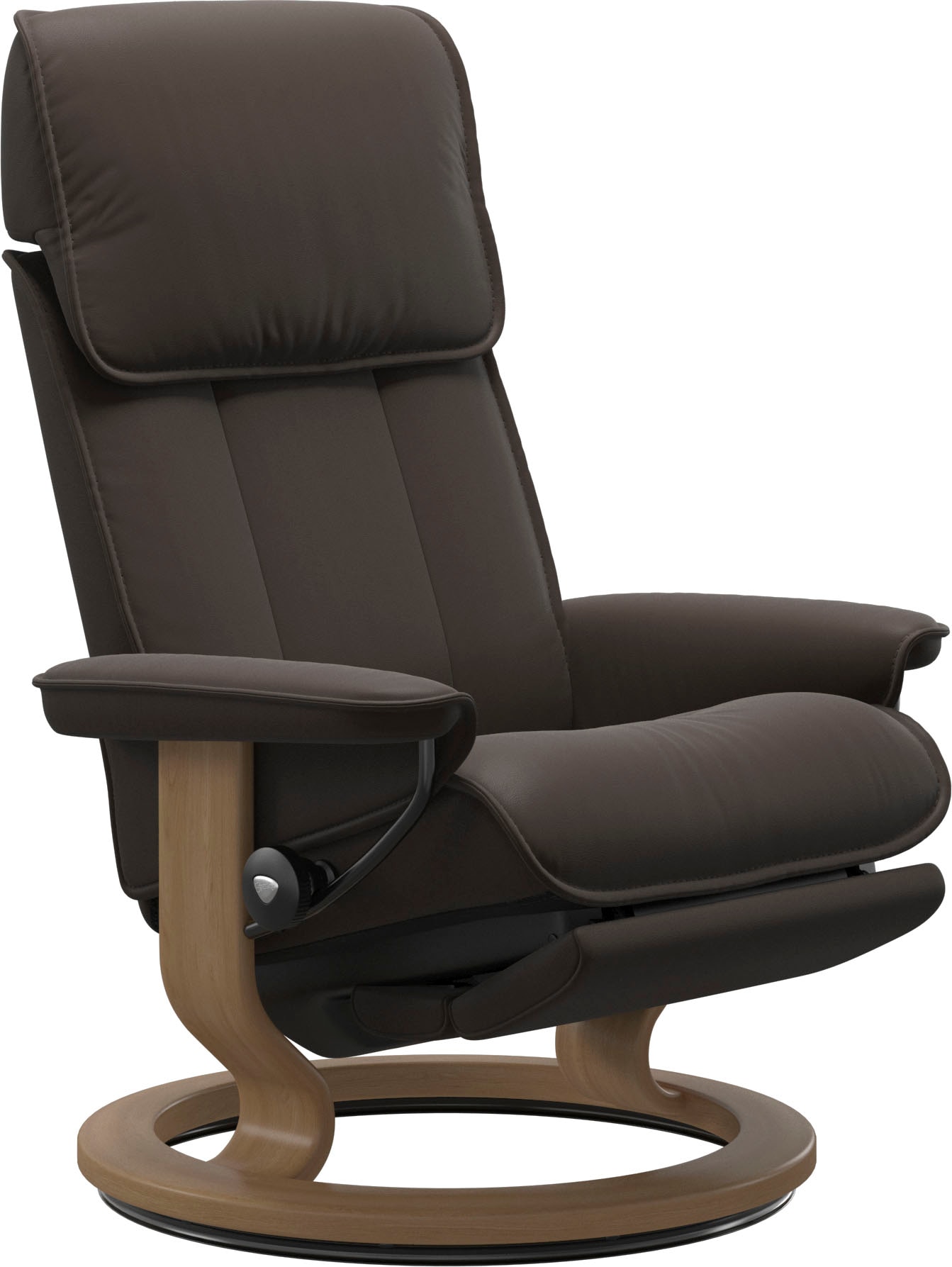 Stressless Relaxsessel "Admiral", verstellbar, optional 2-motorisch, Größe M & L, Gestell Eiche