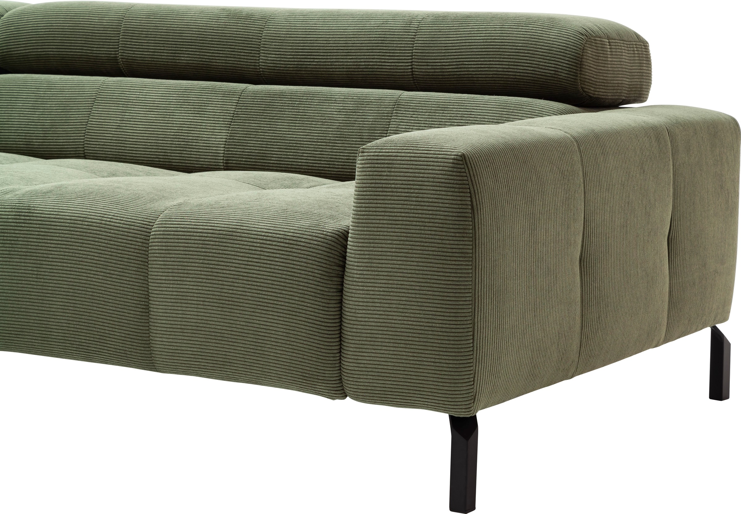 Places of Style Ecksofa »Cleveland, L-Form, incl. Kopfteilverstellung, Breite 276 cm«, wahlweise elektrischer Sitzvorzug