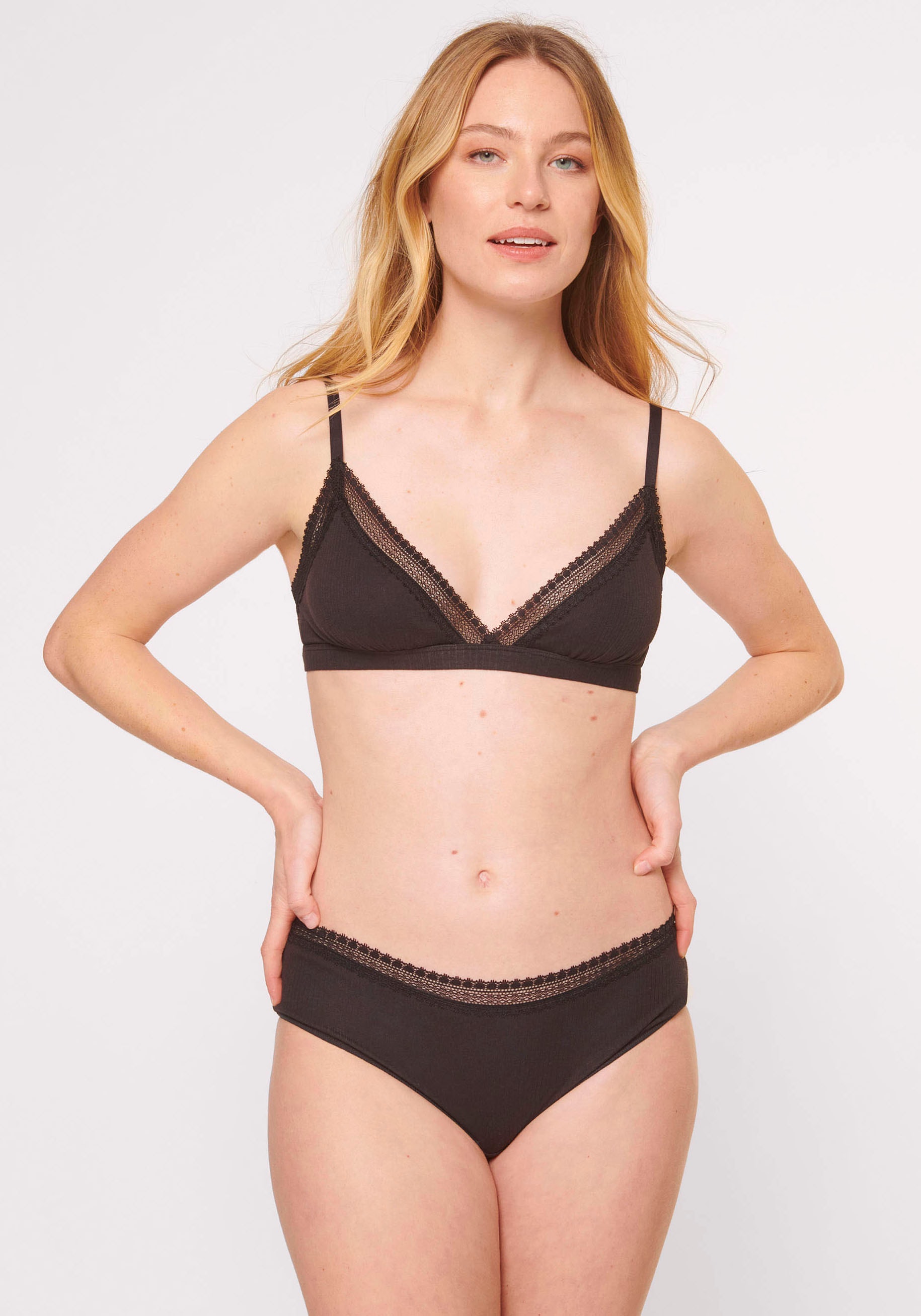 sloggi Hipster »GO Ribbed« 2er Pack,  Feinripp, Stretch-Spitze, Baumwollmix, bequem, elastisch, weich