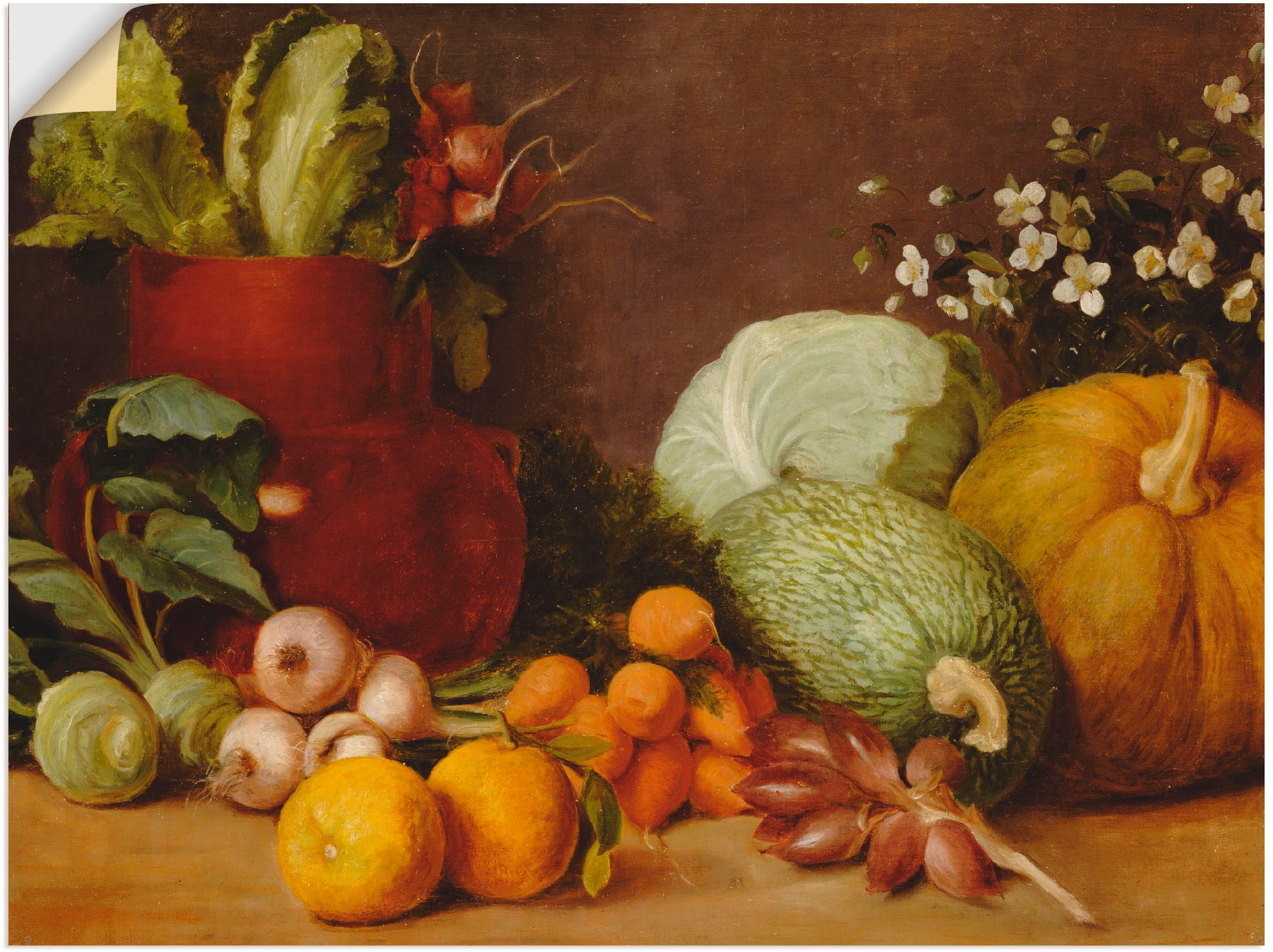 Artland Wandfolie "Bodegon (Gemüse-Stillleben). Um 1884-90", Arrangements, (1 St.), selbstklebend