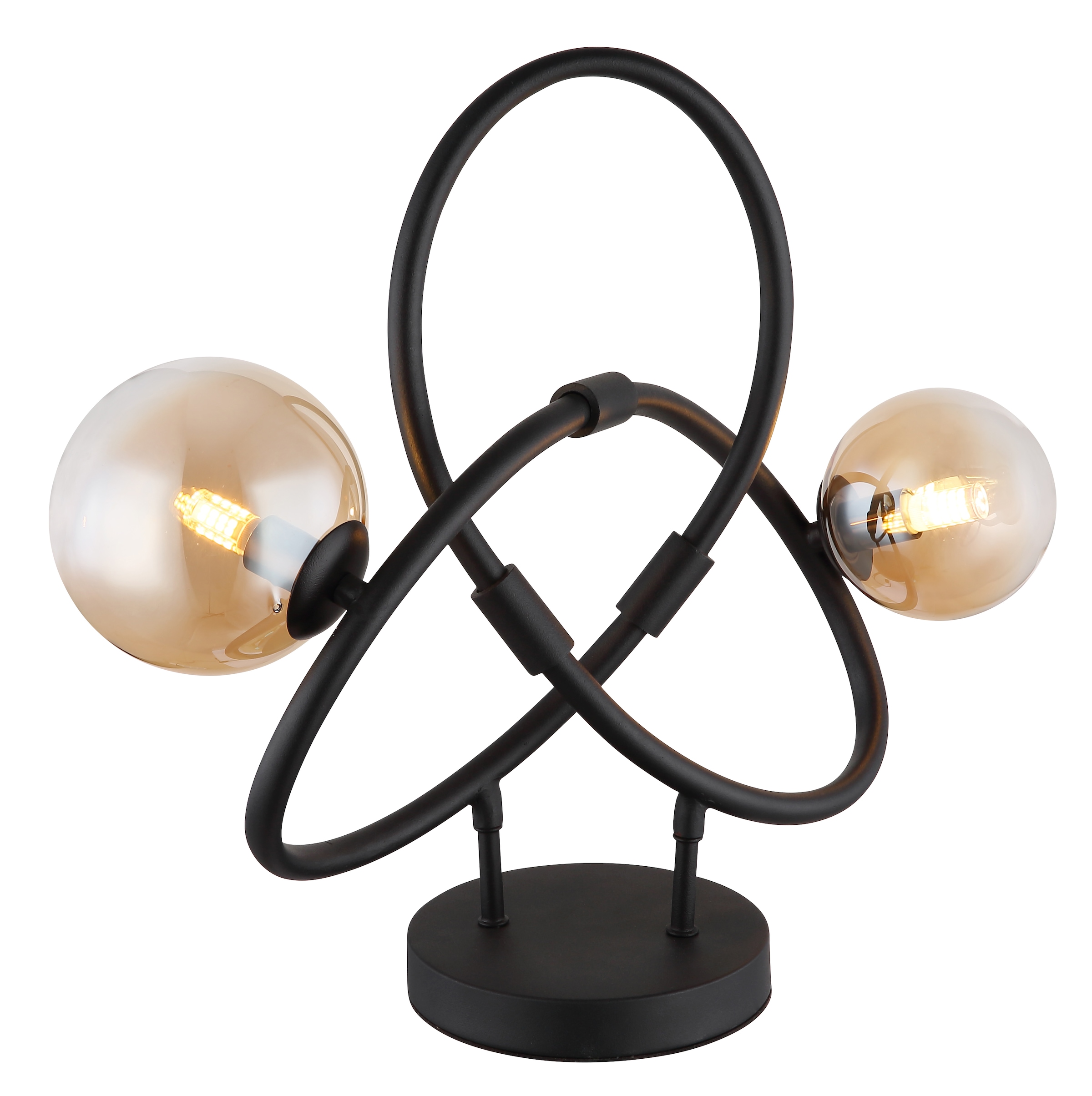 GLOBO LIGHTING Tischleuchte »TUBERIUS«, Leuchtmittel G9 | Leuchtmittel wechselbar, Tischlampe/Glas amber/modern/Wohnzimmer/Schlafzimmer