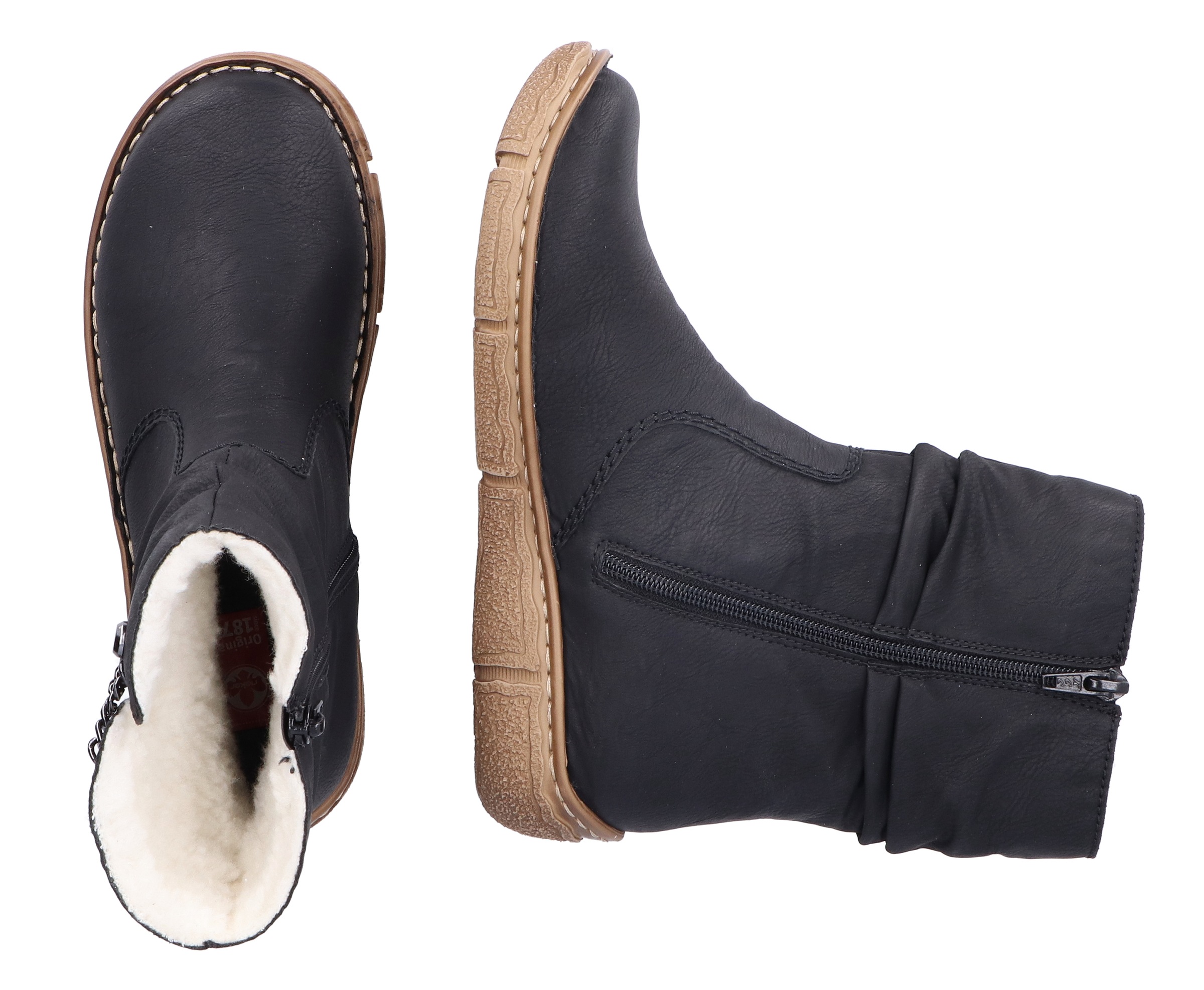Rieker Winterboots, mit kontrastfarbener Rahmennaht
