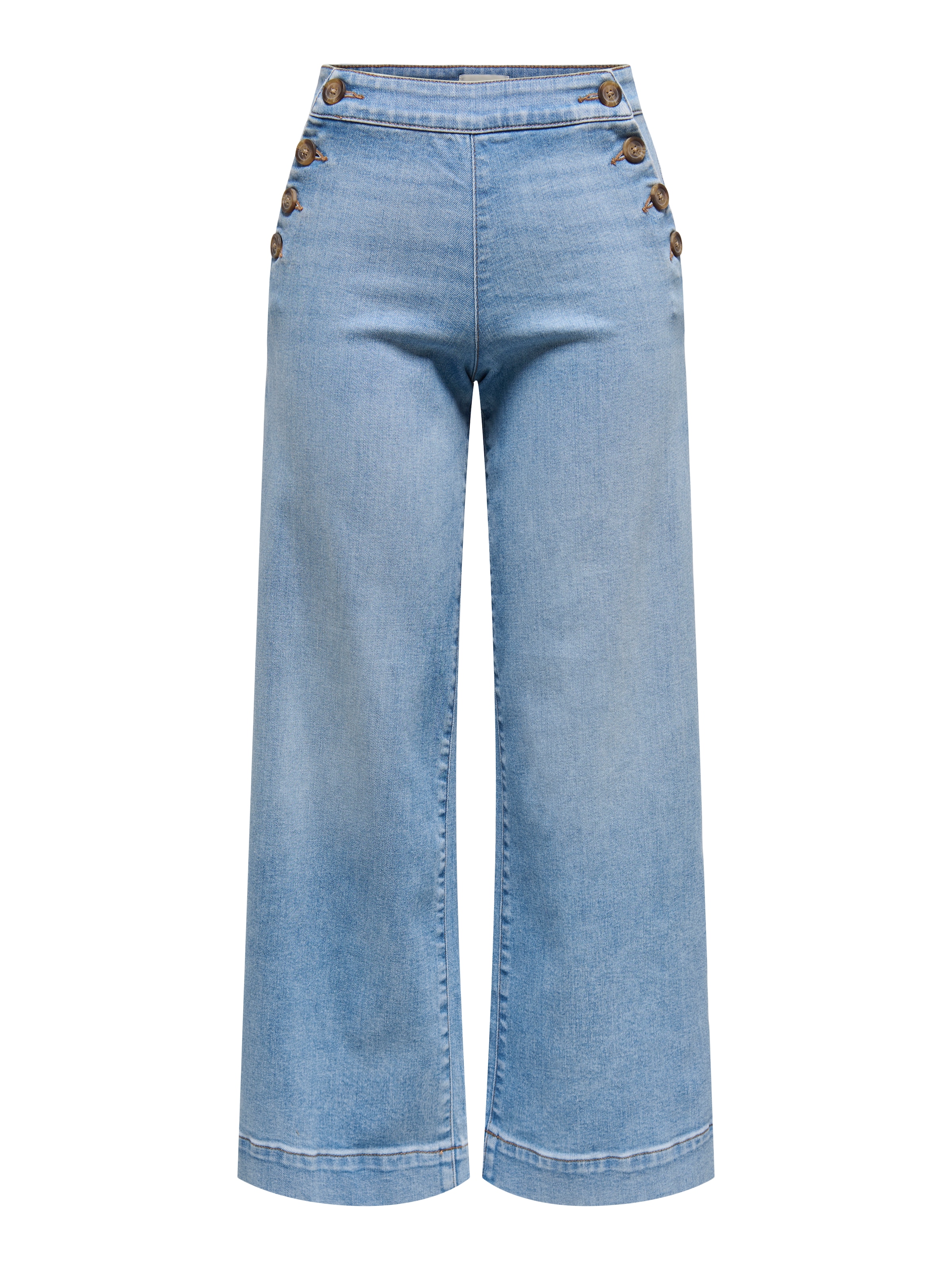 ONLY High-waist-Jeans »ONLMADISON HW BUTTON WIDE DNM GEN223NOOS« mit Knopf Details