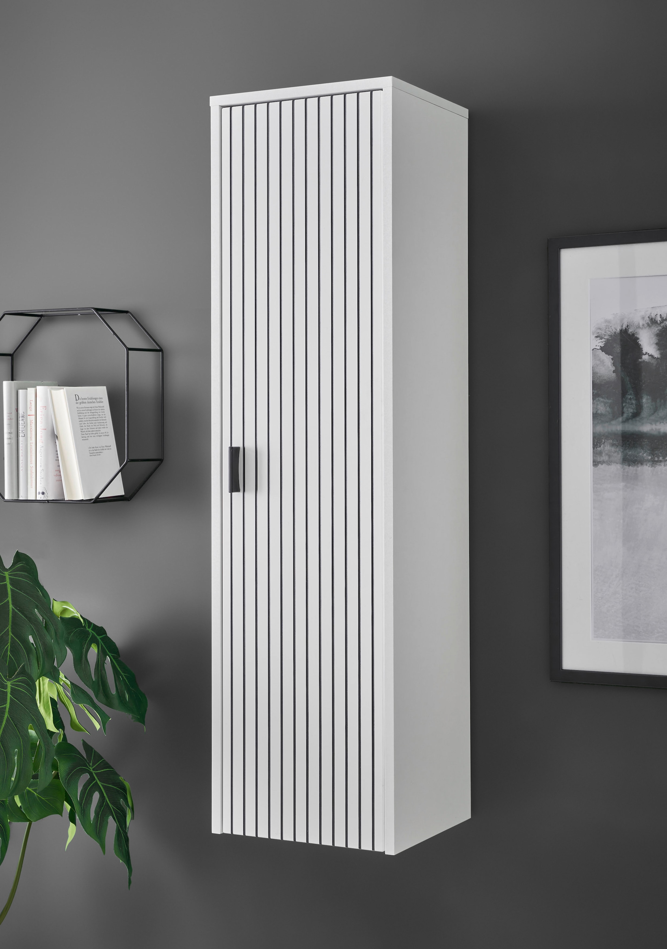 INOSIGN Hängeschrank »Hudson«, in moderner Trendfarbe, Griffe aus Metall (Schwarz), Höhe 120 cm