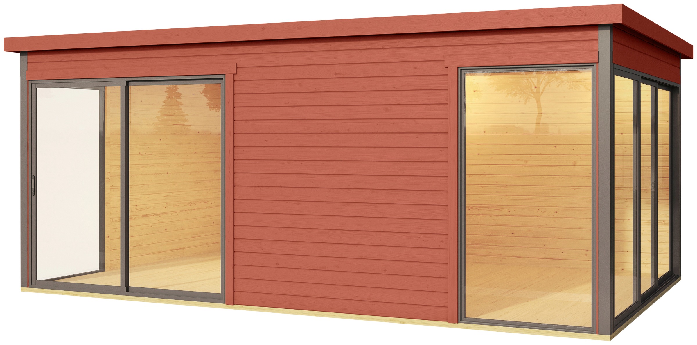 LASITA MAJA Gartenhaus "DOMEO 3 SCHWEDENROT/ANTHRAZIT", (Set), Fundamentmas günstig online kaufen