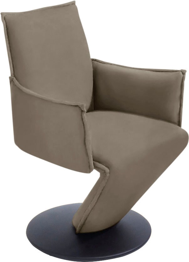 K+W Komfort & Wohnen 1100000002199 "Drive, Drehstuhl" () Sessel mit federnder Sitzschale, Drehteller in Metall schwarz Struktur