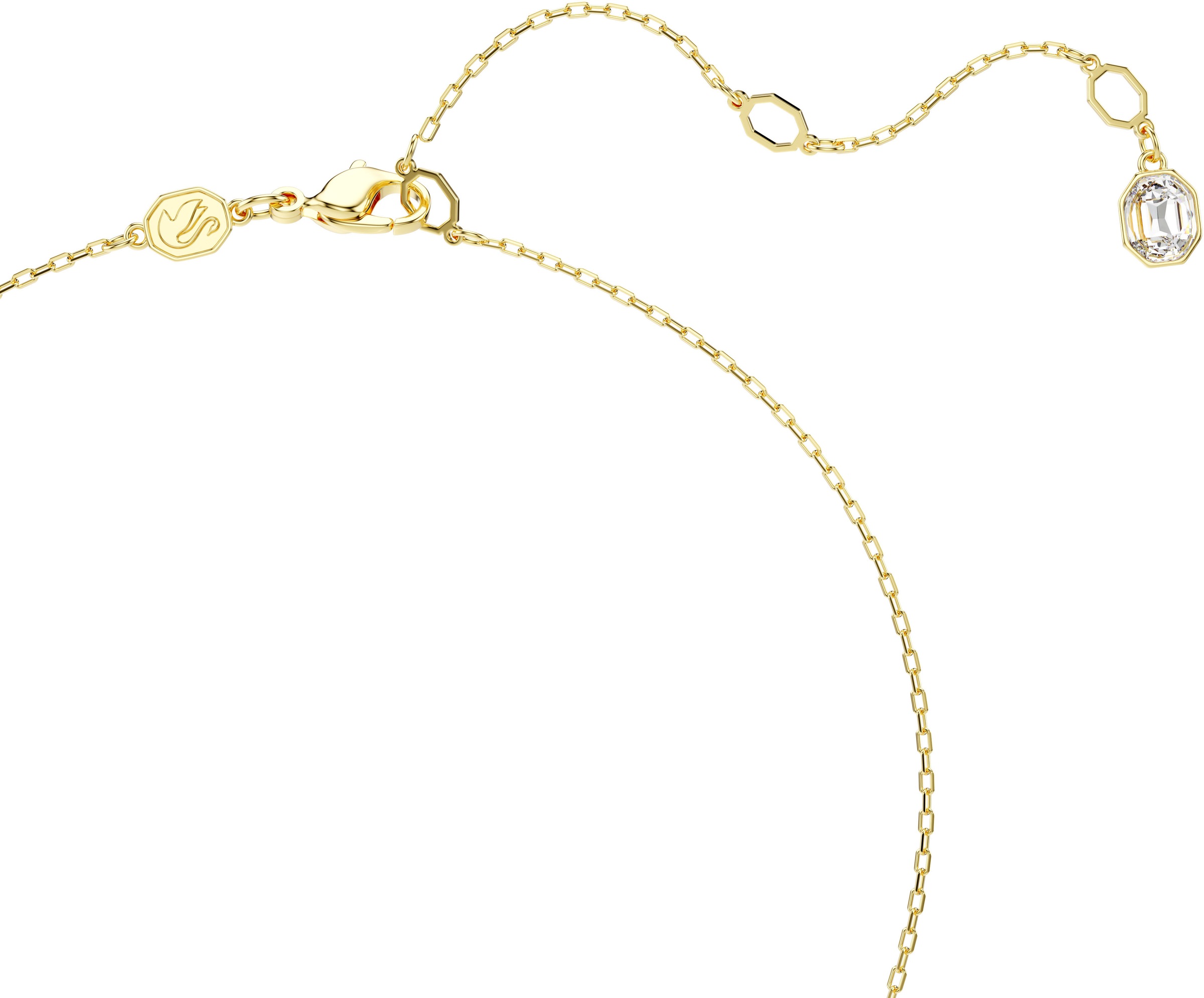 Kette mit Anhänger SWAROVSKI "Schmuck Geschenk Idyllia Anhänger Schmetterling", gold (gelbgoldfarben, grün, rosa, gelb, braun), Halsketten, Damen, Metall, L: 49, mit Swarovski Kristall 4