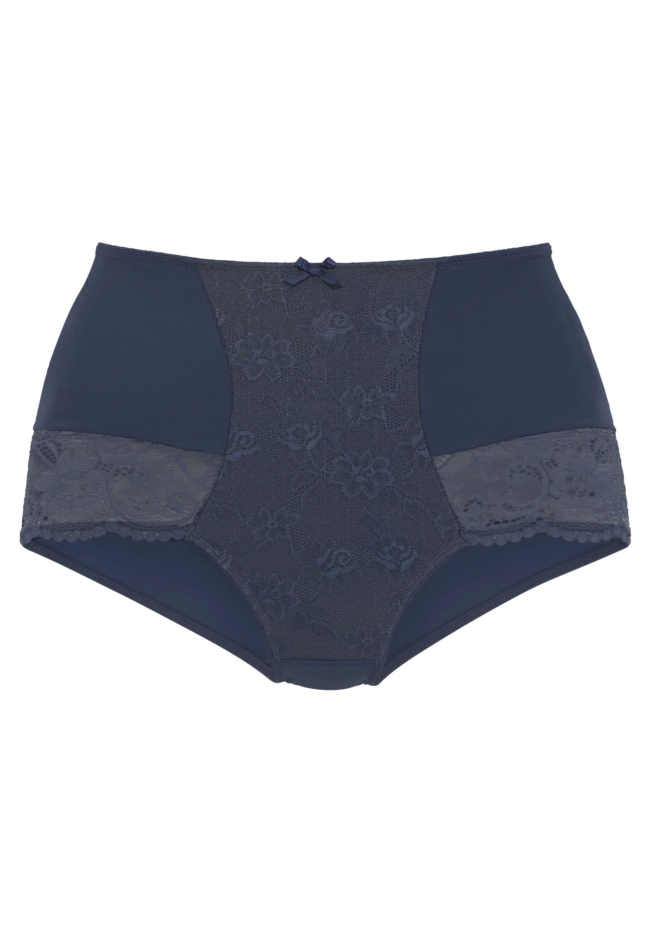 Nuance High-Waist-Panty, mit Spitzeneinsätzen