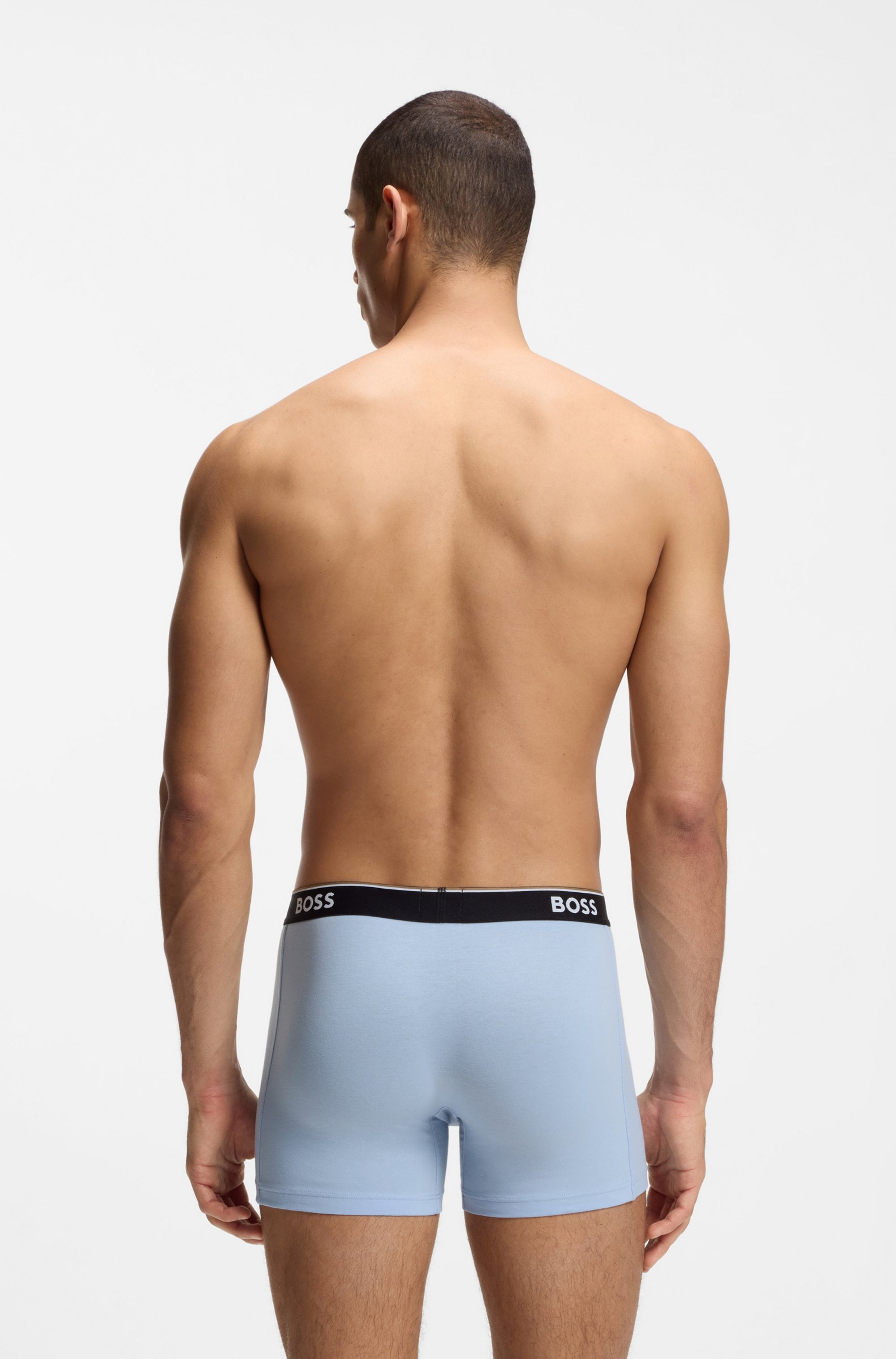 BOSS Boxershorts Packung, 3 Stk. aus bequemer Stretch-Baumwolle, körpernah, mittlere Bundhöhe