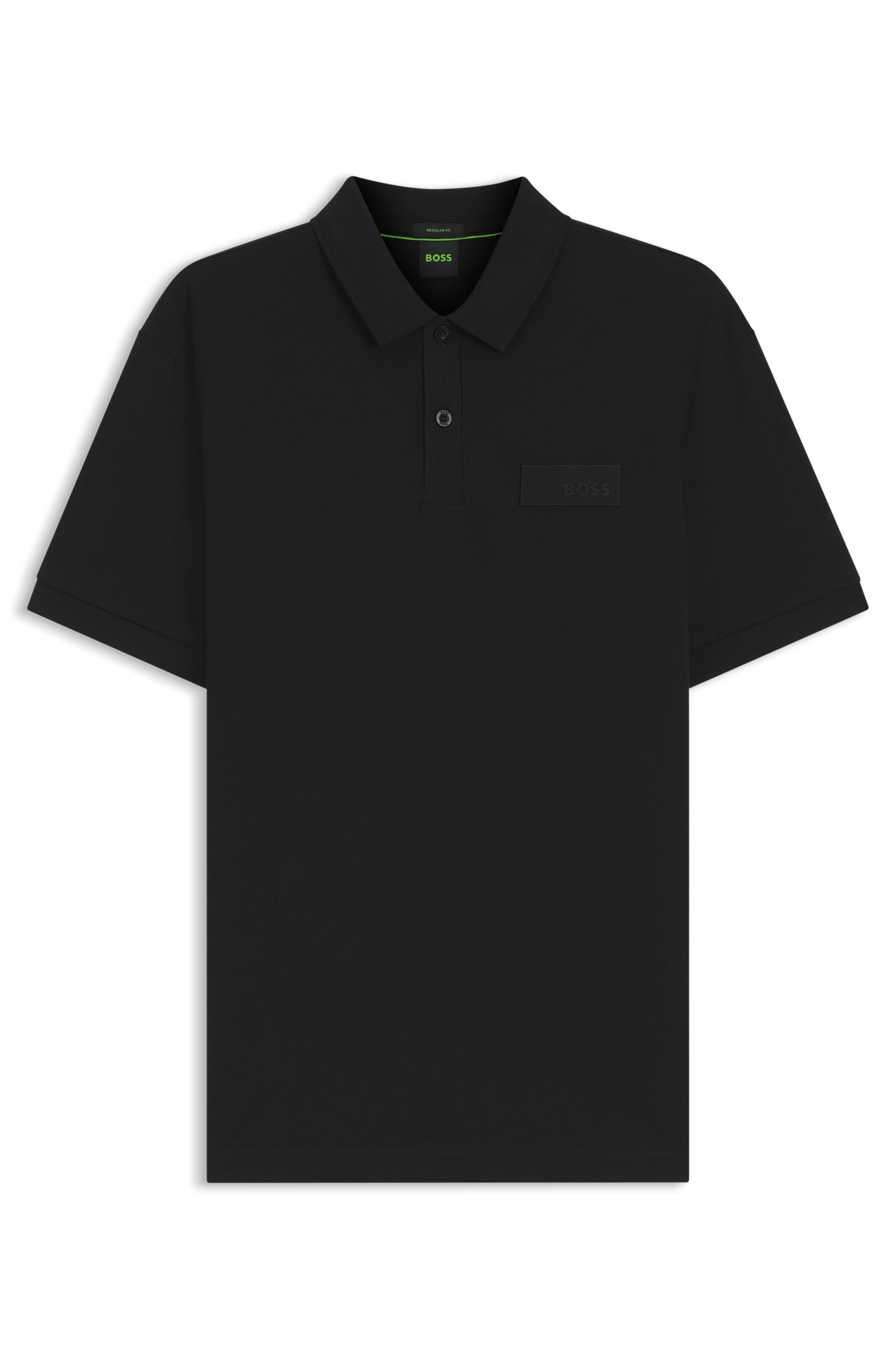 BOSS GREEN Poloshirt »Paddy Logo Patch Regular Fit« atmungsaktive Piqué-Webstruktur, Flachstrickkragen, gerader Schnitt