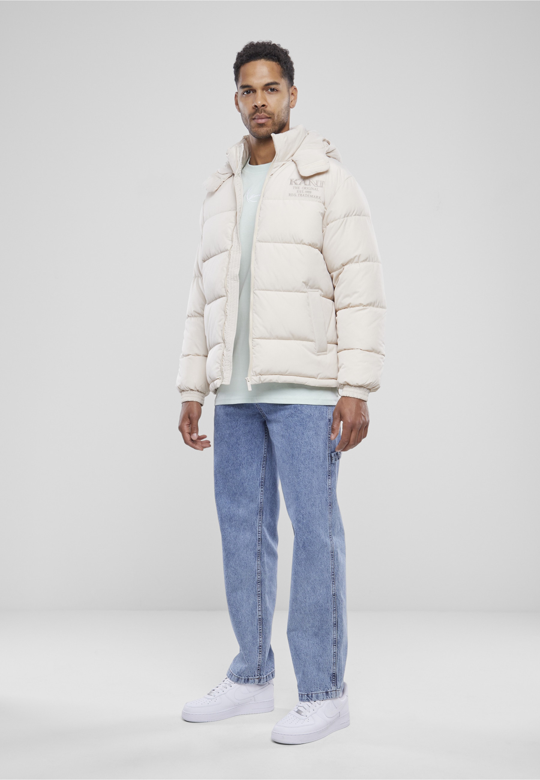 Karl Kani Winterjacke »Karl Kani Herren KM233-058-3 KK Retro Hooded Puffer Jacket« 1 Stk. tlg. ohne Kapuze