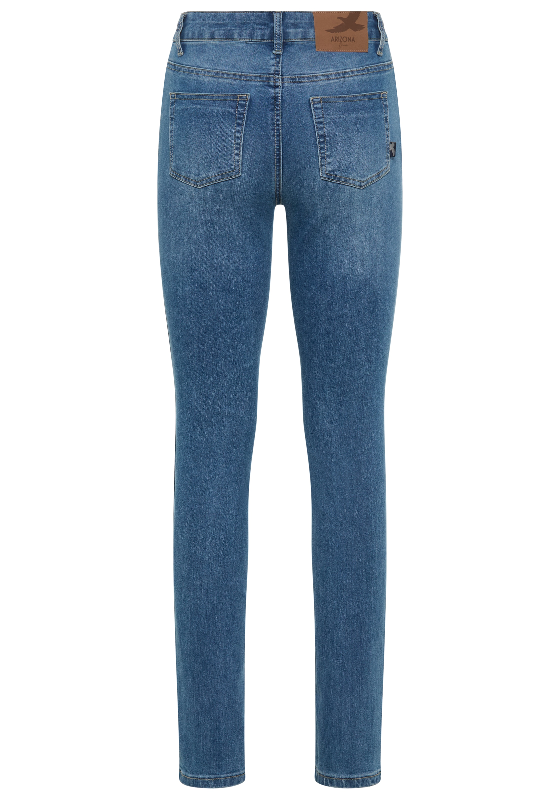 Arizona Slim-fit-Jeans »Shaping«, enge Passform, Röhrenjeans, Used-Look-Waschung, hohe Leibhöhe