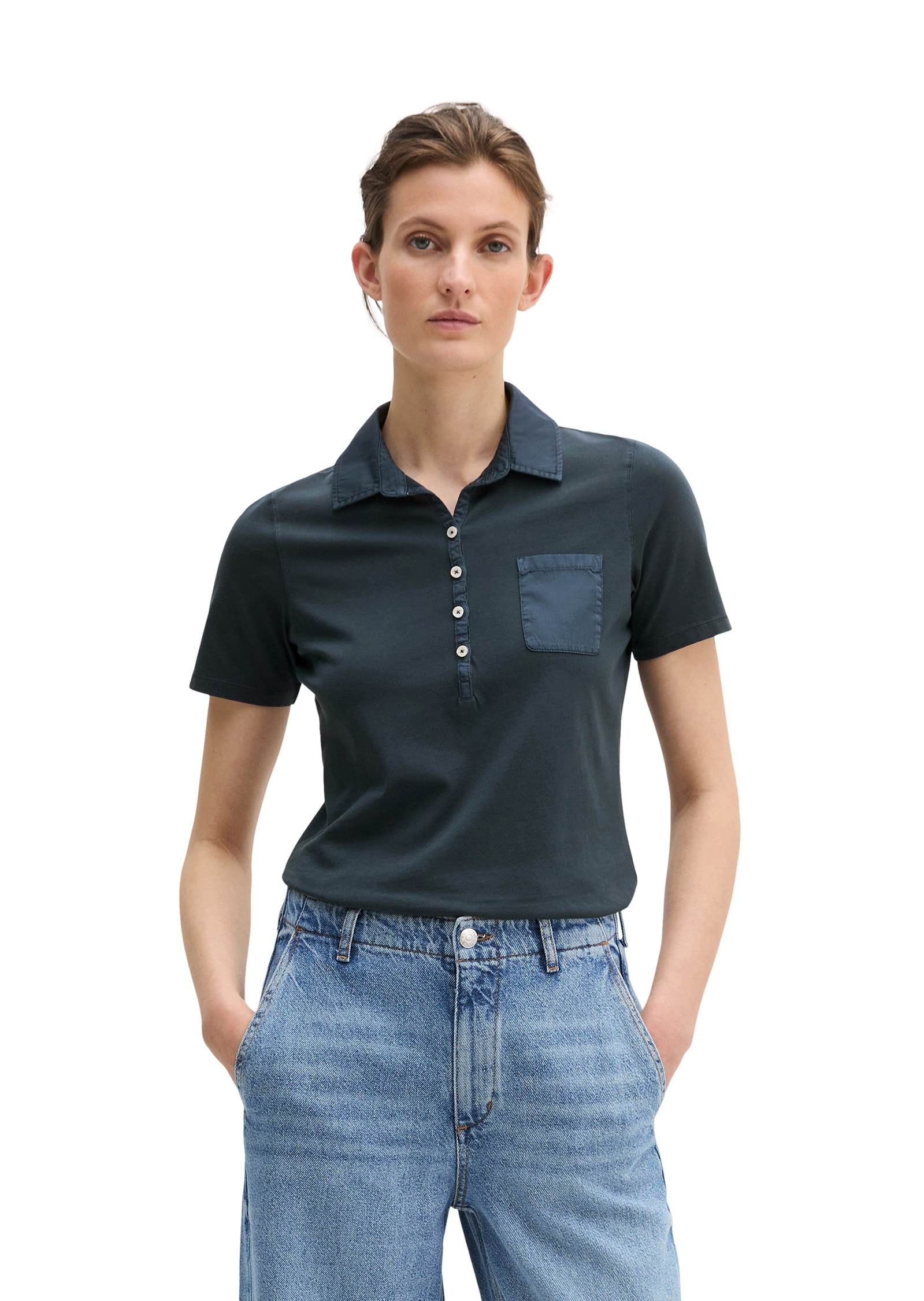 Marc O'Polo Poloshirt »mit Material-Mix-Details«