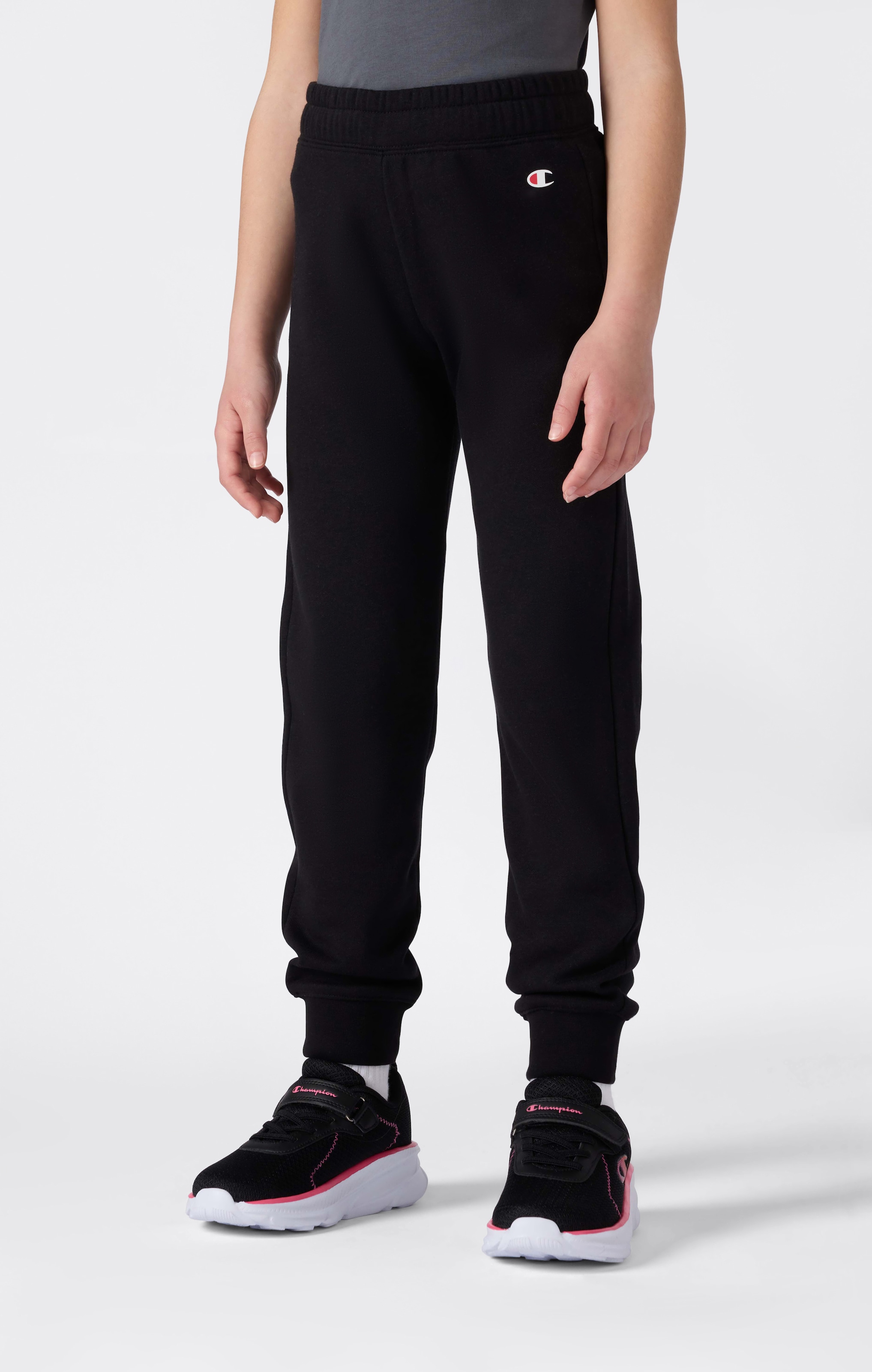 CHAMPION Kinder Jogginghose "ICONS Rib Cuff Pants"nbk, Gr. M, Obermaterial: 73% Baumwolle, 27% Polyester, Hosen