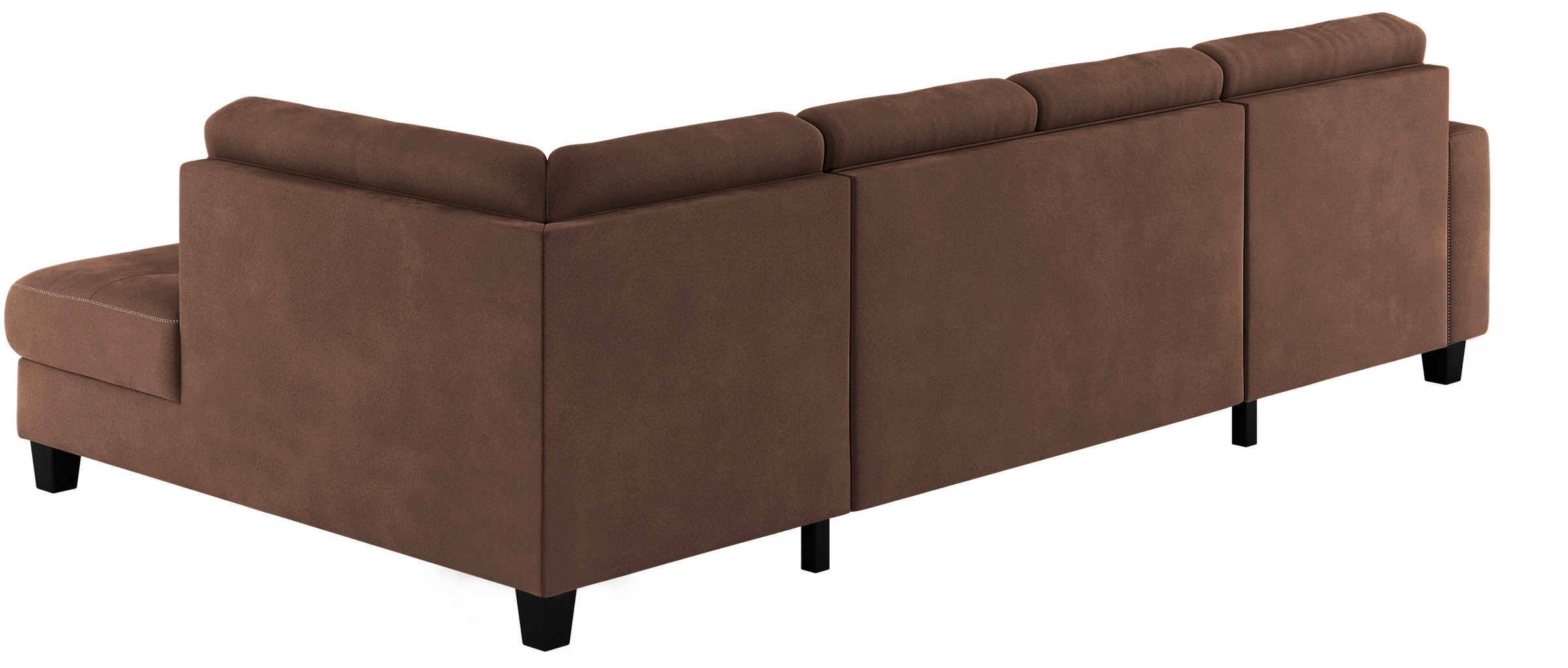 Wohnlandschaft HOME AFFAIRE "Varese", braun (dunkelbraun), B:304cm H:91cm T:170cm, 100% Polyester, Sofas, Wohnlandschaft, wahlweise mit Bettfunktion und Bettkasten 10