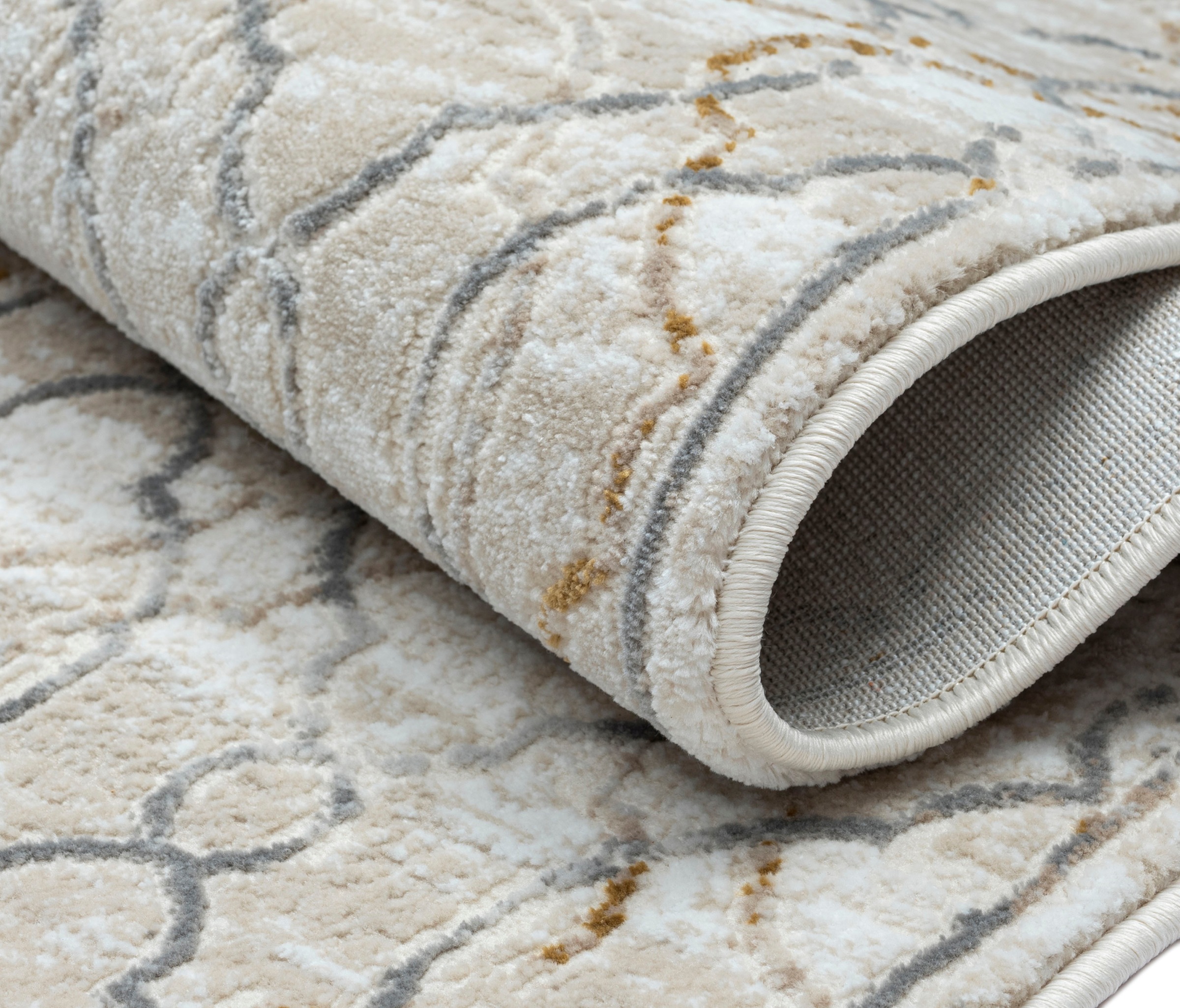 Myflair Möbel & Accessoires Teppich »My Floor, LAGERRÄUMUNG!«, rechteckig, 10 mm Höhe, Kurzflor, Retro-Style, mit Fransen, besonders weich durch Microfaser