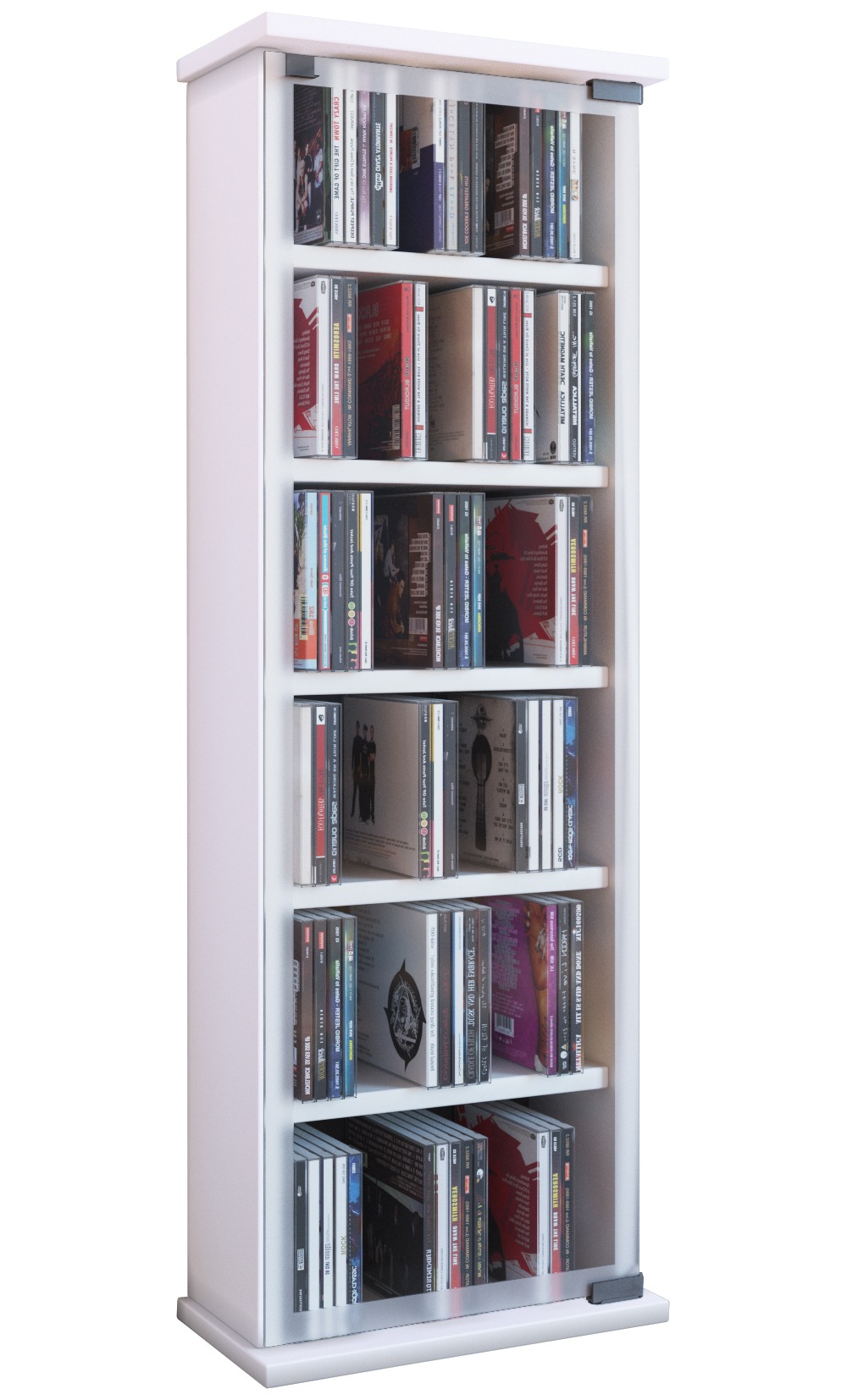 VCM Media-Regal "Holz CD DVD Stand Regal Schrank Classic Glastür"