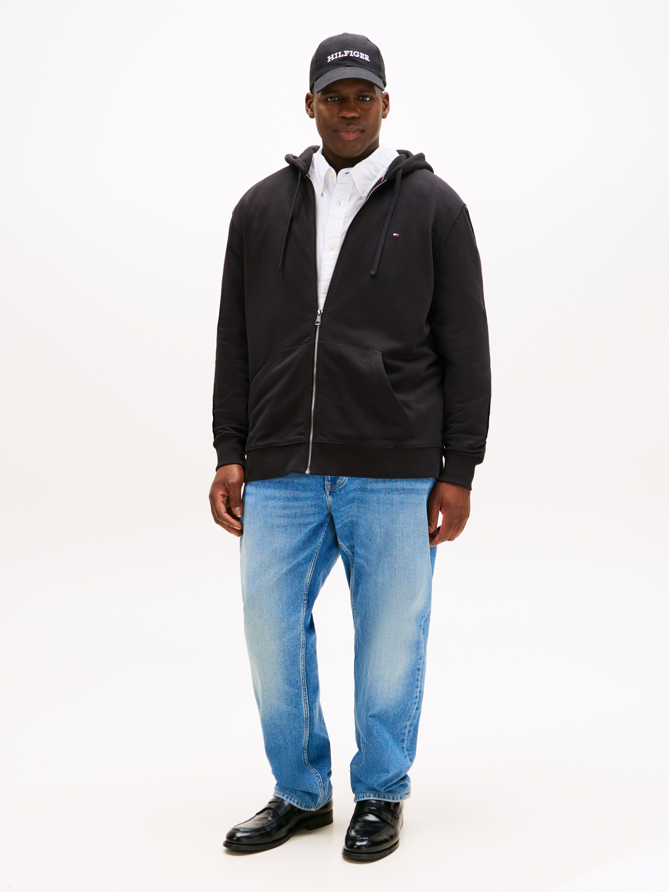 Tommy Hilfiger Big & Tall Kapuzensweatjacke »BT-ESSENTIAL TERRY ZIP THROUGH«, Große Größen, Kapuze mit Tunnelzug