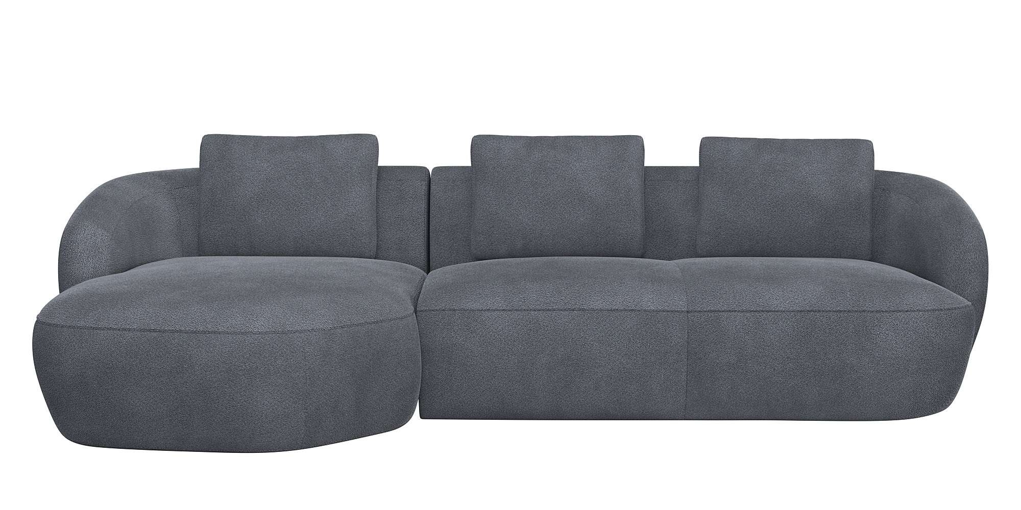 FLEXLUX Wohnlandschaft "Torino, rund, L-Form, Sofa-Ecke mit Recamiere, Long günstig online kaufen