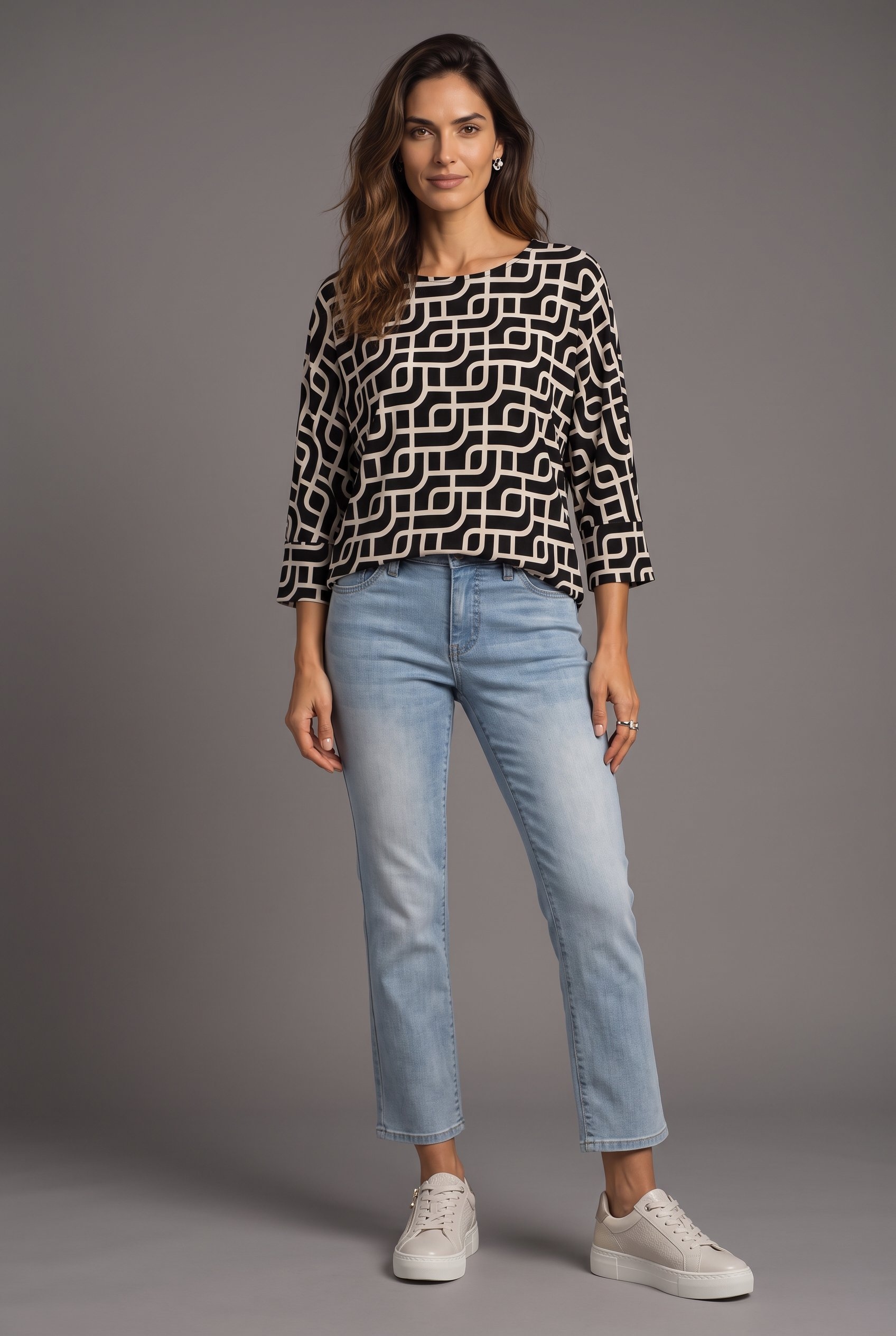 Aniston SELECTED Straight-Jeans in verkürzter cropped Länge